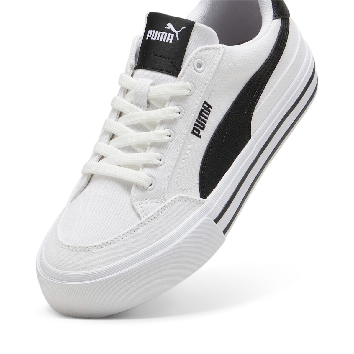 Sneaker PUMA Court Classic trắng đế độn cao