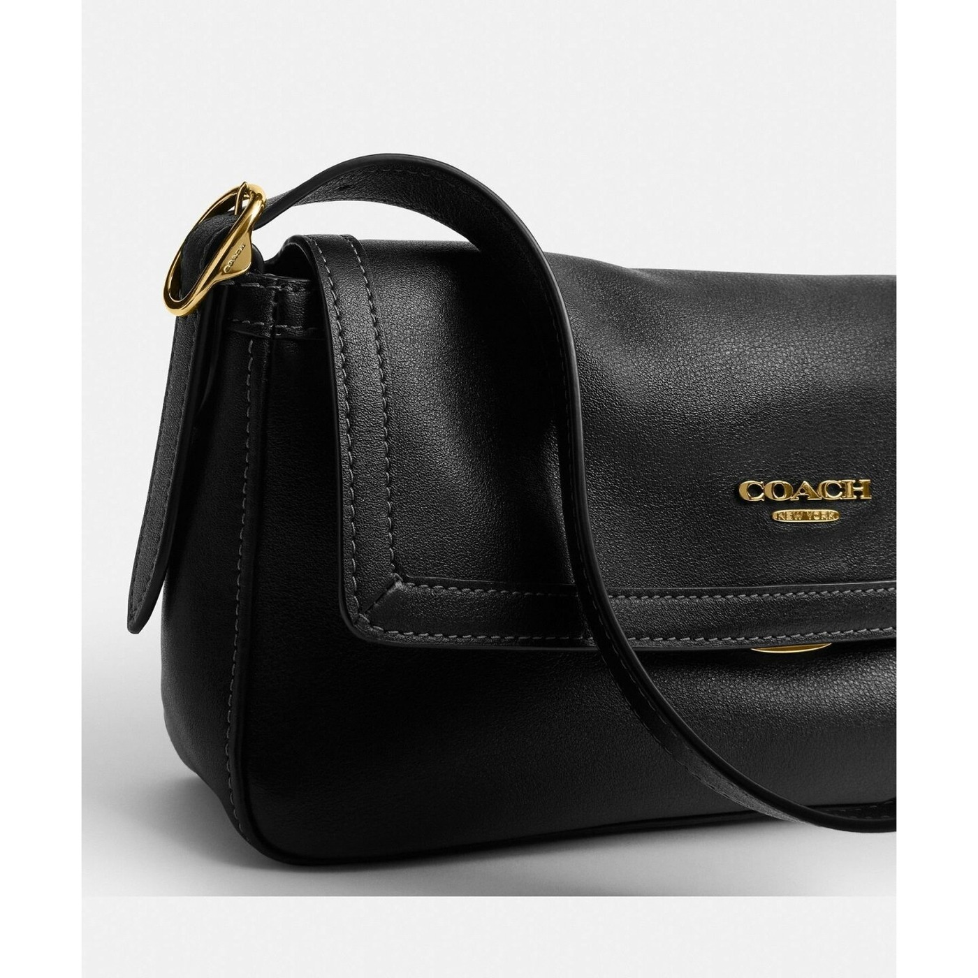Túi Coach ETTA Small Flap - da nappa đen