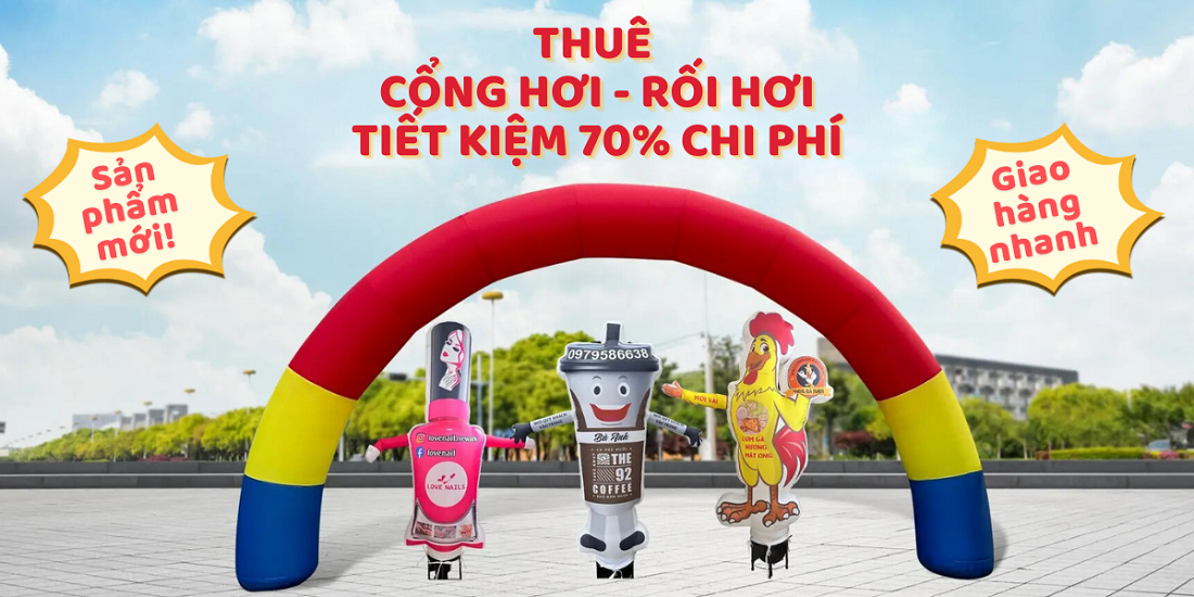 Cho thuê rối hơi, cổng hơi