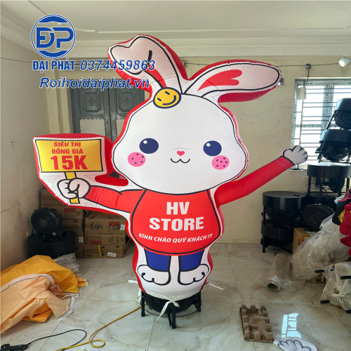 Rối Hơi Thỏ Vẫy Tay quảng cáo Khu Vui Chơi,Cửa Hàng Đồng Giá