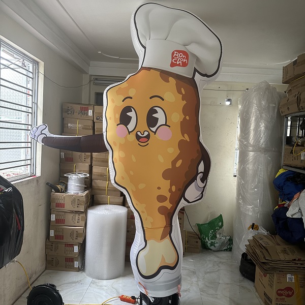 Rối Hơi Đùi Gà ,Mascot hơi vẫy tay quảng cáo Nhà Hàng