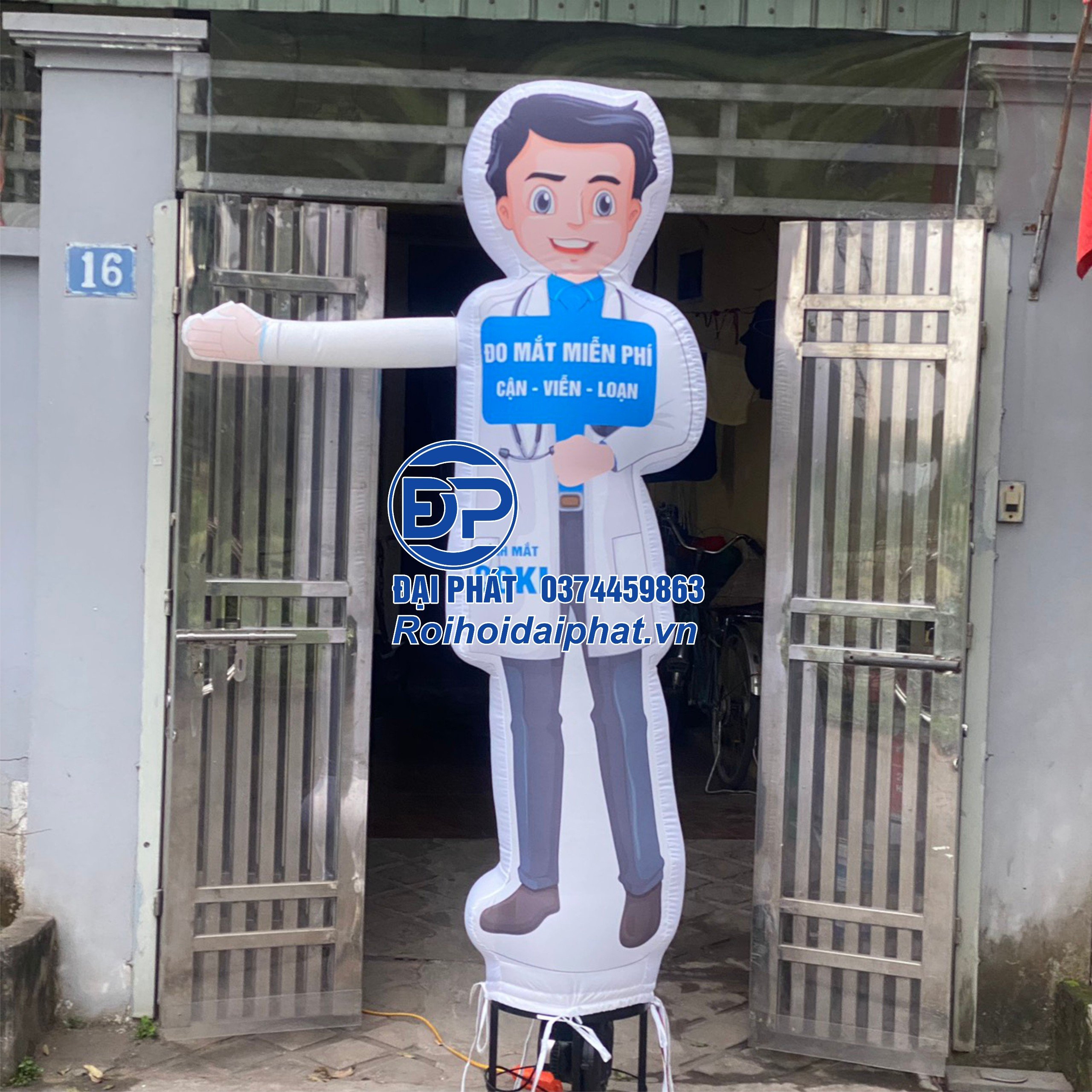 Rối Hơi vẫy tay quảng cáo Nhà Thuốc, Nha khoa