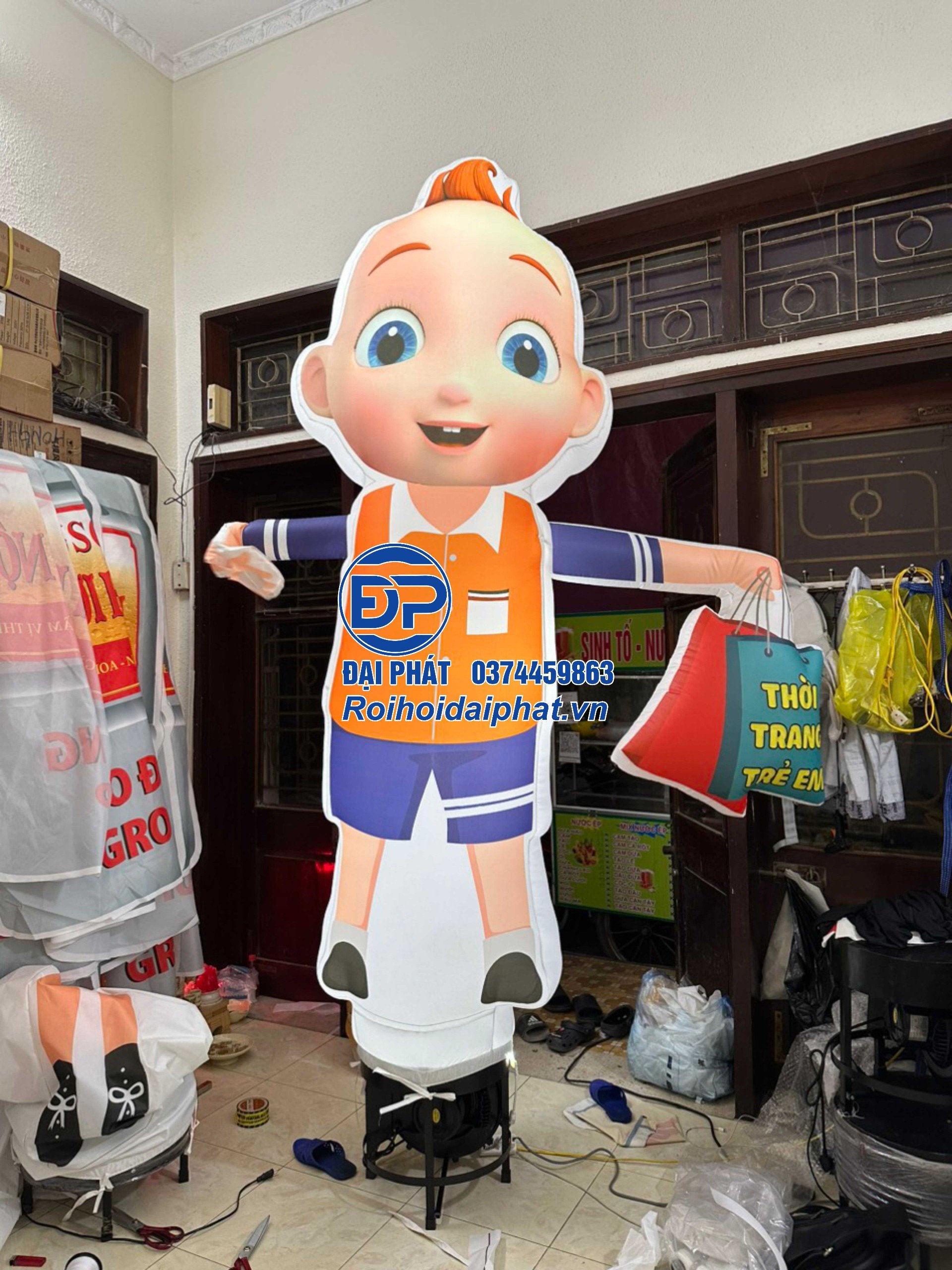 Rối Hơi vẫy tay quảng cáo cửa hàng Quần Áo , Giầy Dép