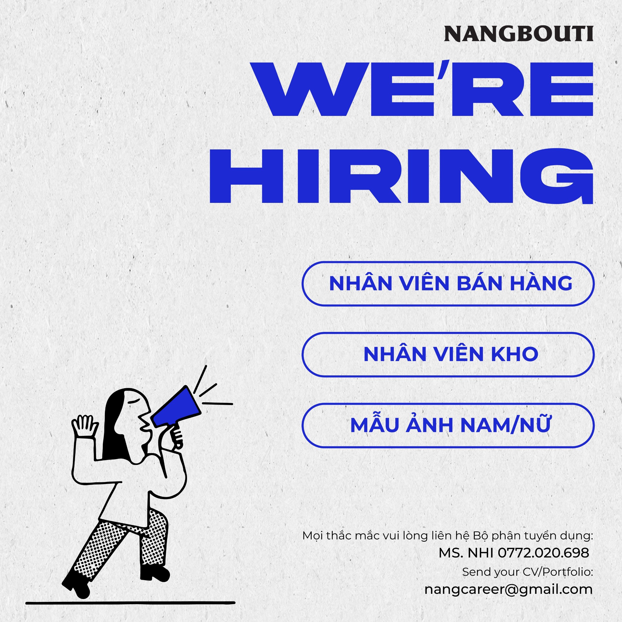 𝐖𝐄 𝐍𝐄𝐄𝐃 𝐘𝐎𝐔 !! NANGBOUTI TUYỂN DỤNG THÁNG 7 tại CAO LÃNH