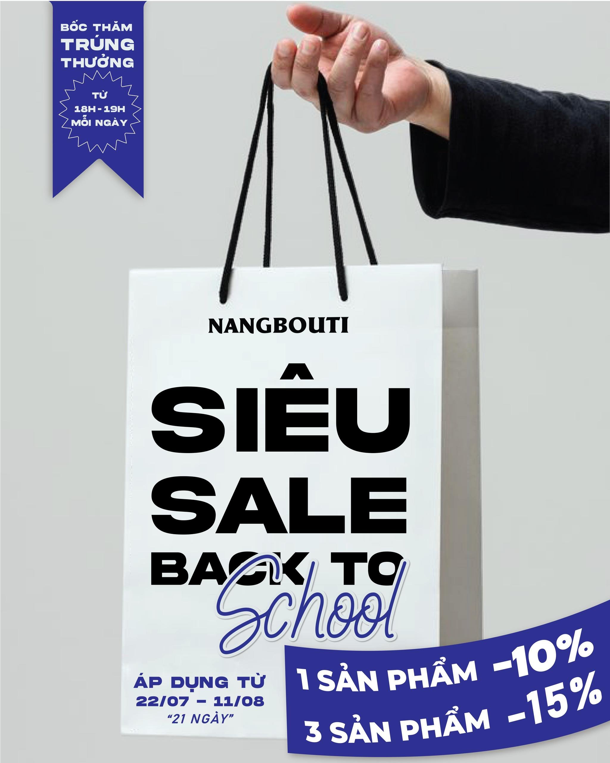 SẴN SÀNG TRỞ LẠI TRƯỜNG VỚI ƯU ĐÃI SIÊU HỜI TỪ NHÀ NANGBOUTI!!