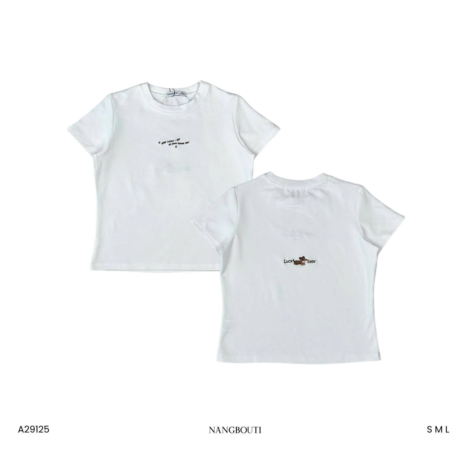 A29125 - A babytee thêu Luck