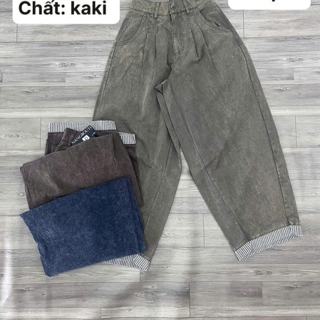 Q9839 - Quần dài ống cong phối lai wash a.x.i.t