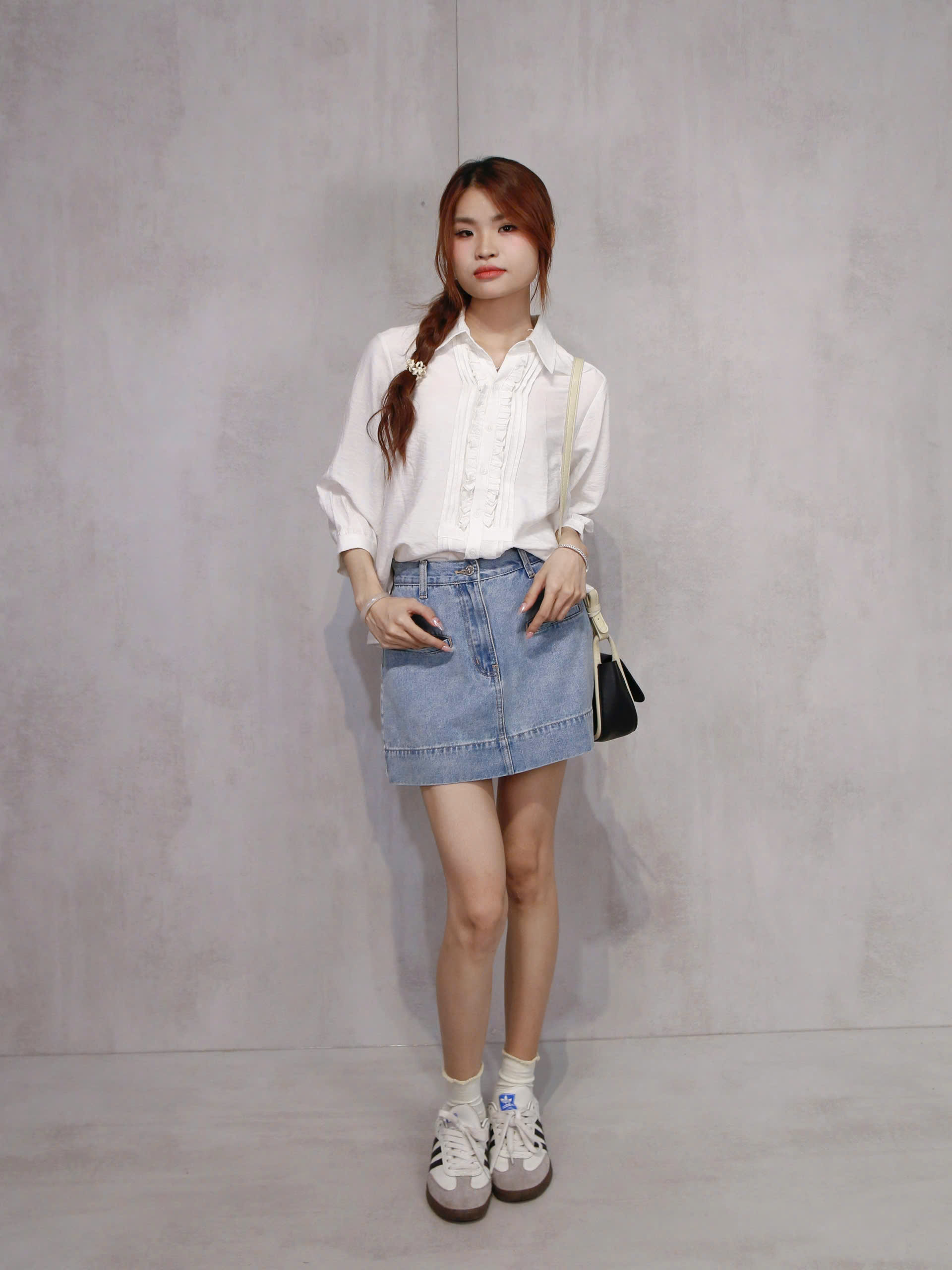 A29188 - A smi xếp li phối bèo ngực