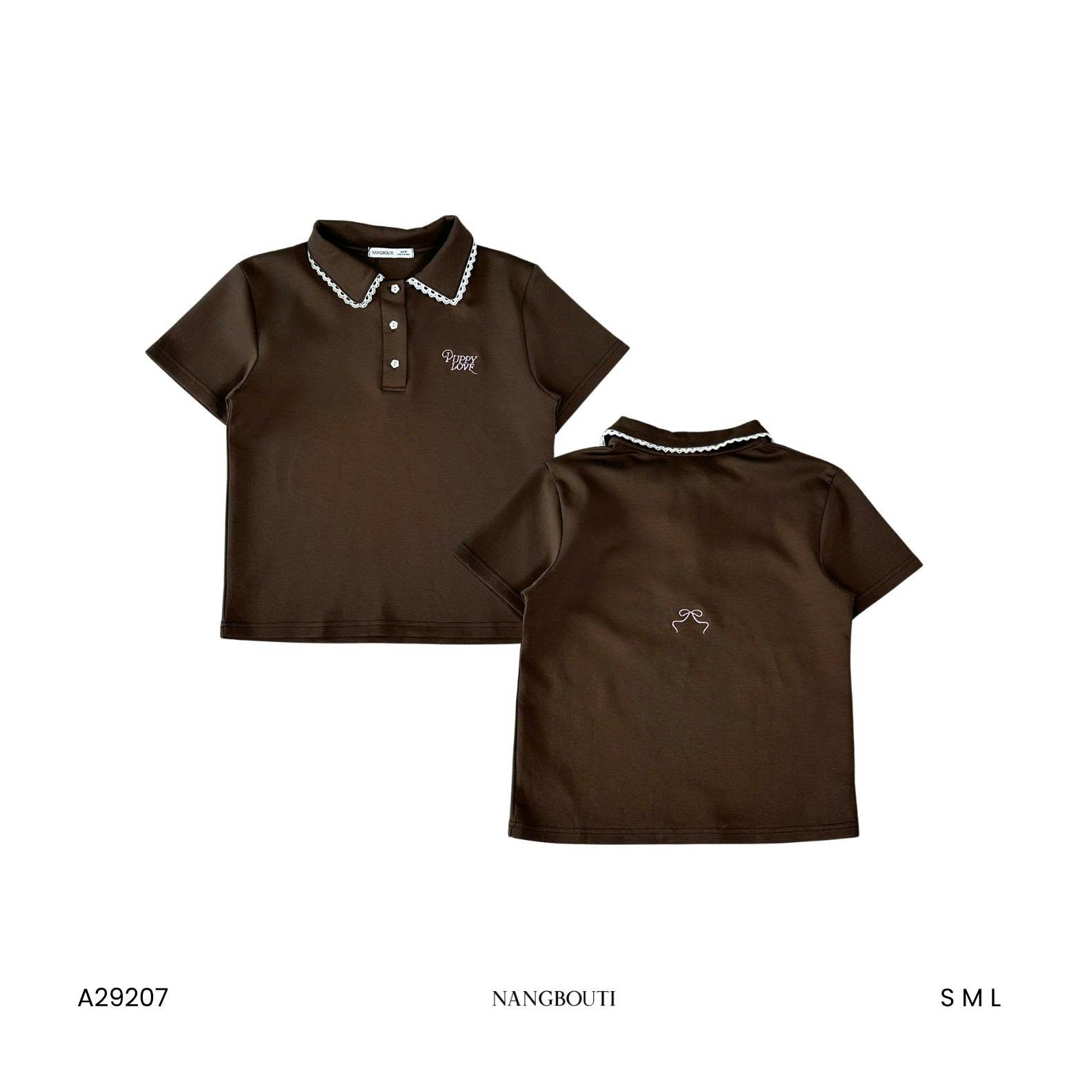 A29207 - A PL thêu puppy cổ phối ren