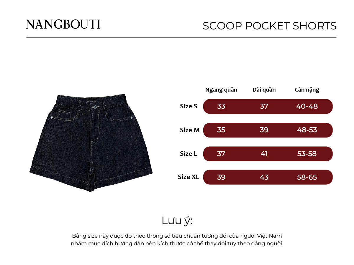 S3700 - Short Jean lai to túi bầu