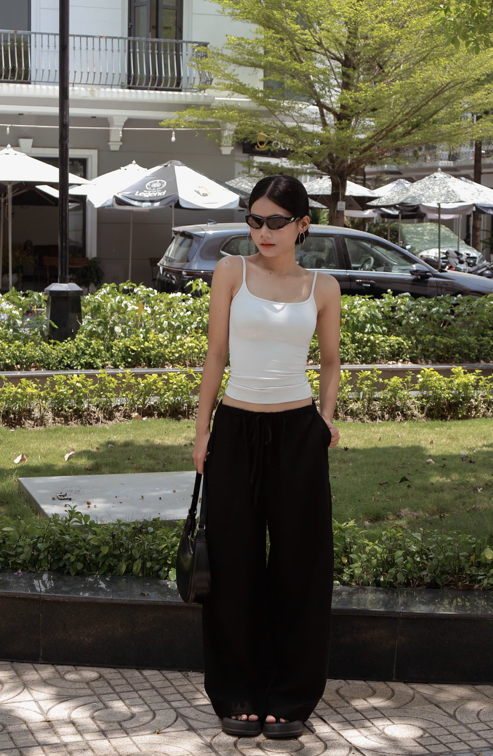 Q9787- 	Q linen nữ ống rộng lưng thun