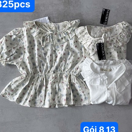 A29883 - Áo babydoll cổ bèo tay phồng