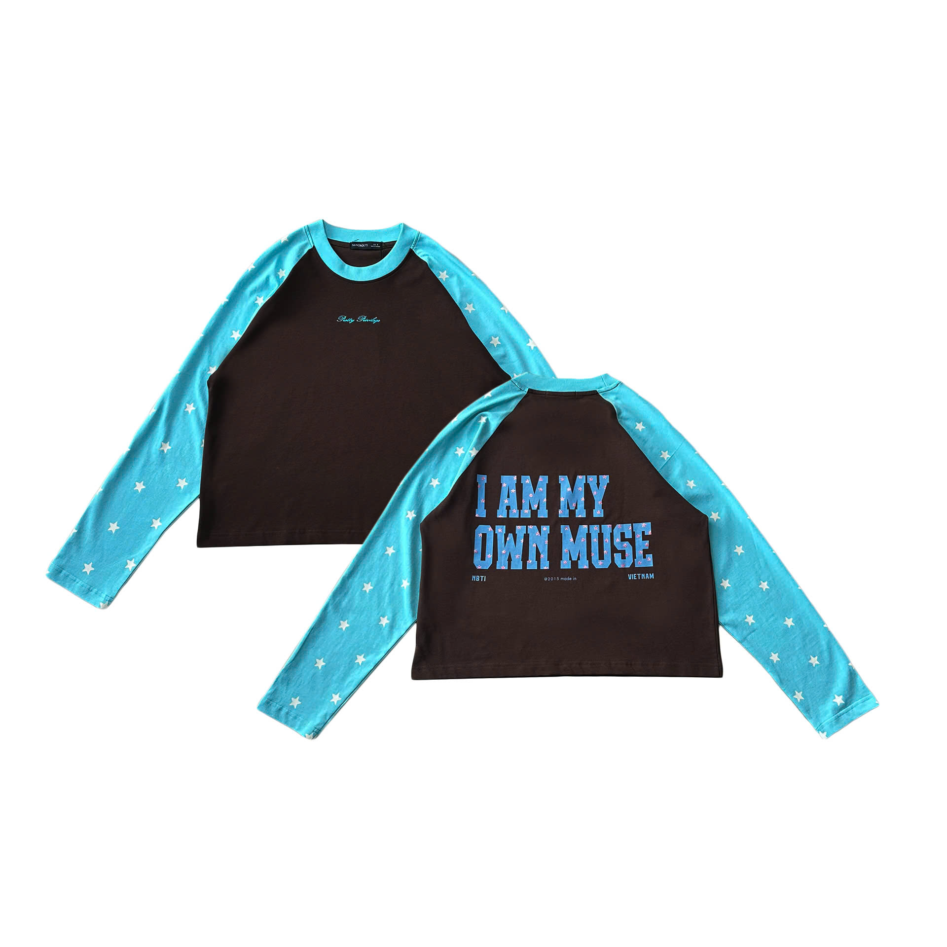 A29901- Áo thun raglan Tay Dài in Pretty