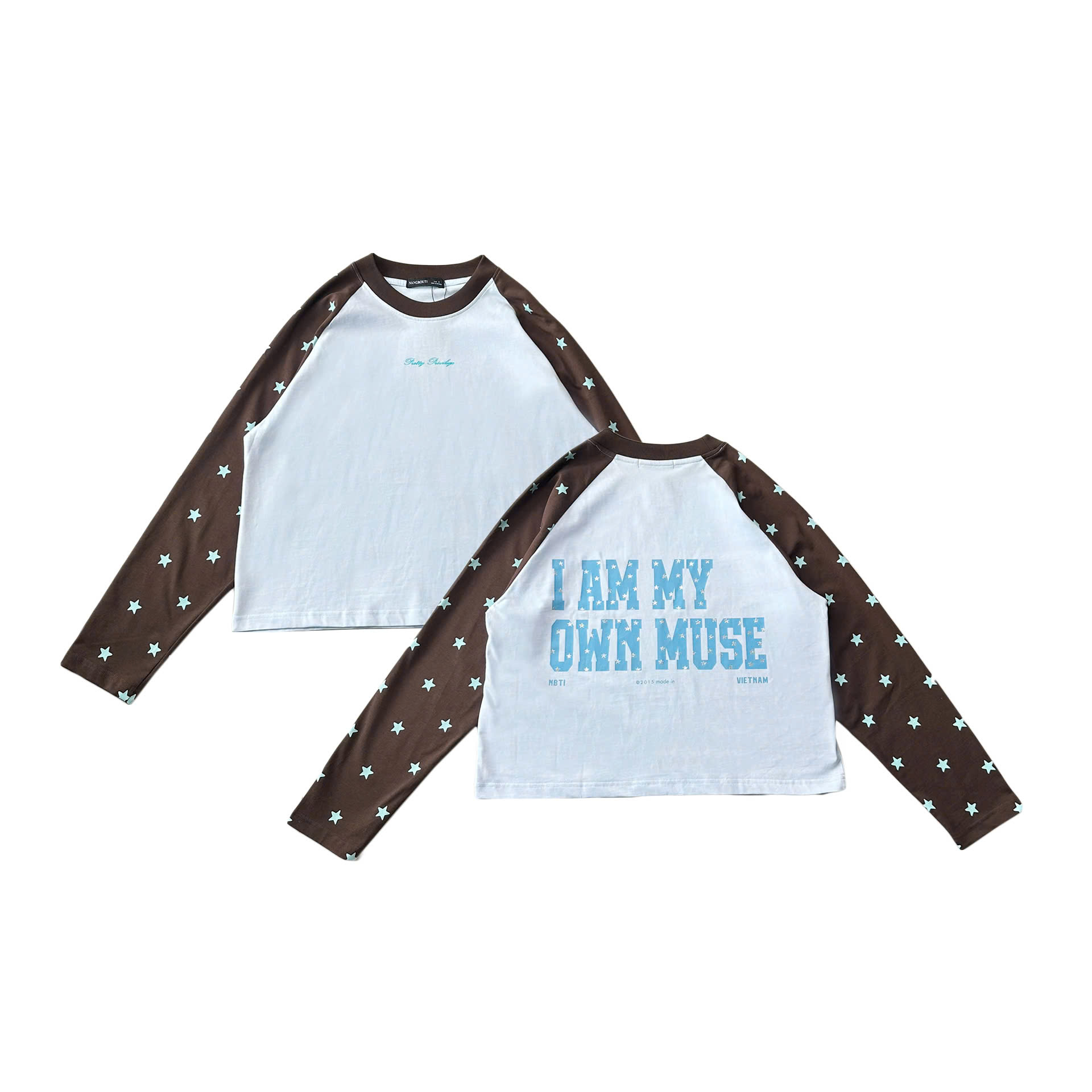 A29901- Áo thun raglan Tay Dài in Pretty