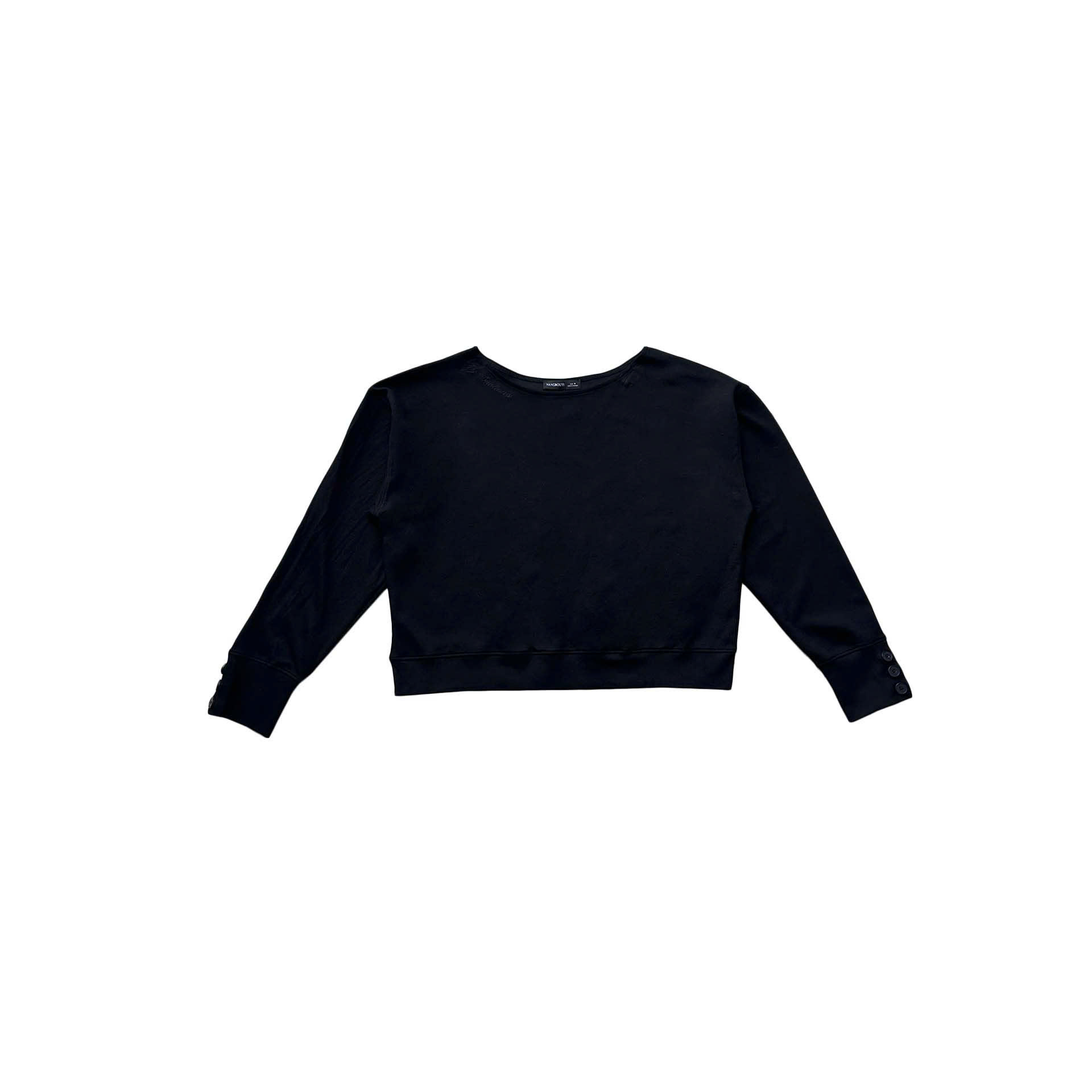A29968 - Áo sweater thun cotton trễ vai thêu My emotions