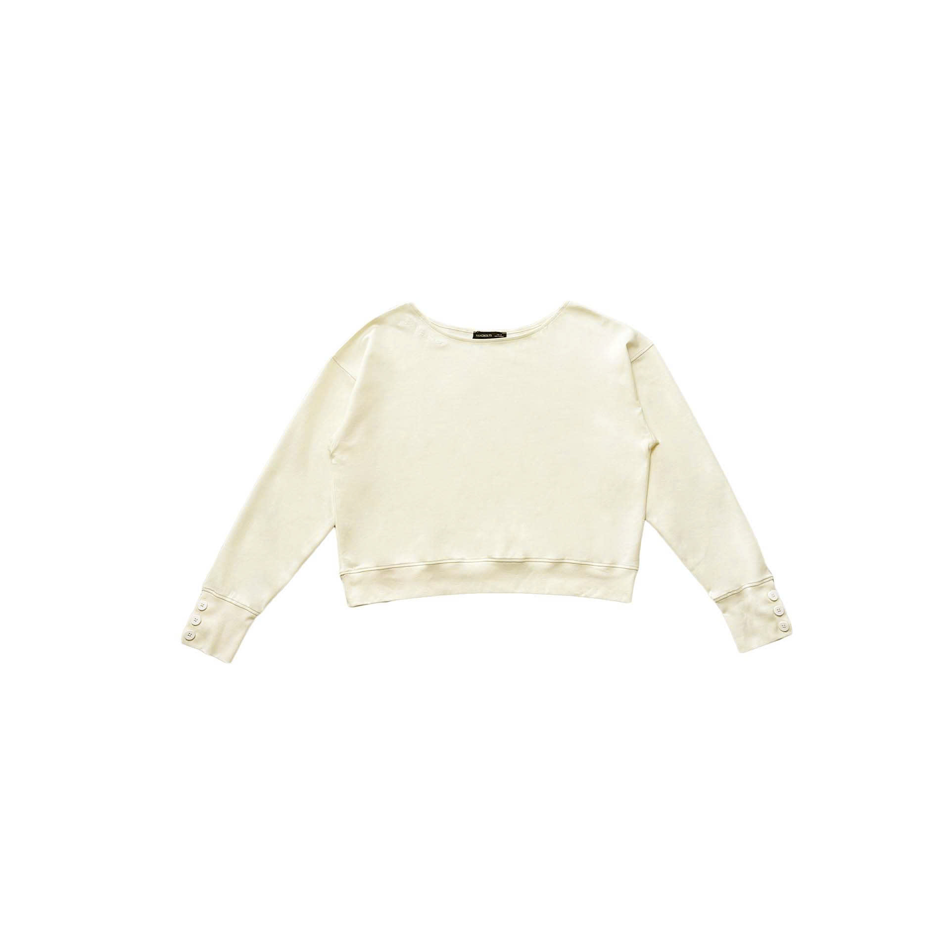 A29968 - Áo sweater thun cotton trễ vai thêu My emotions