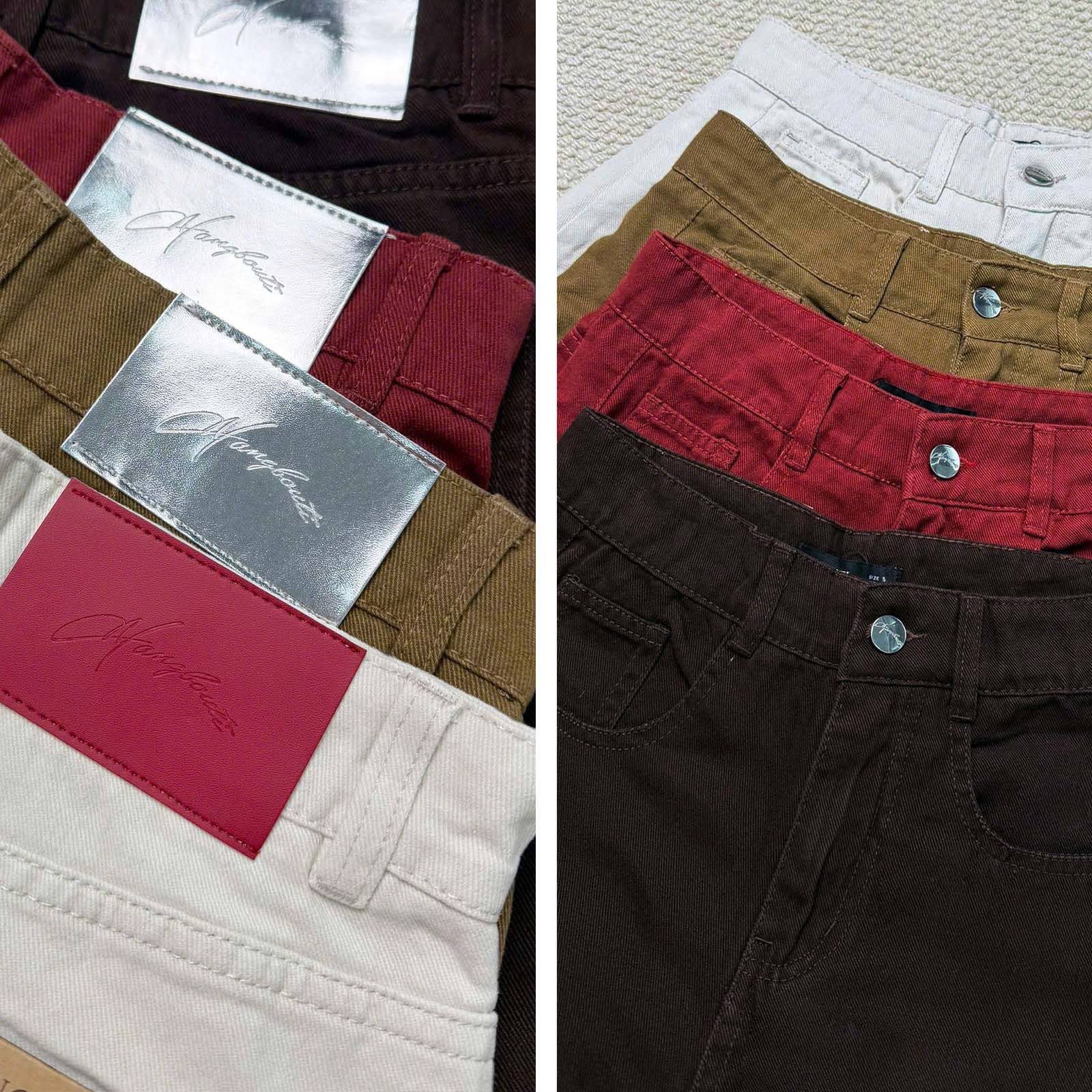 Q9901-	Quần khaki ống cong style cạp trễ