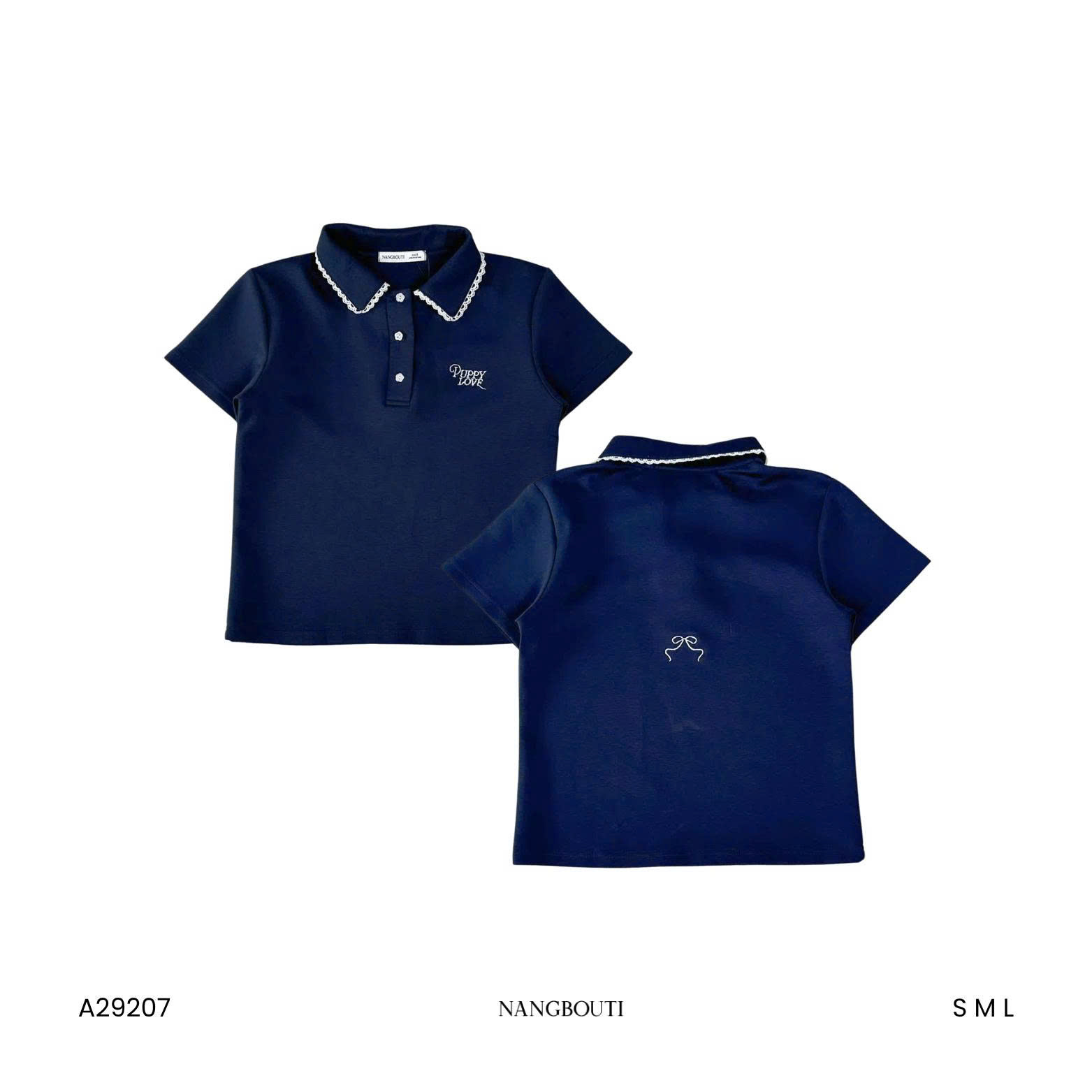 A29207 - A PL thêu puppy cổ phối ren