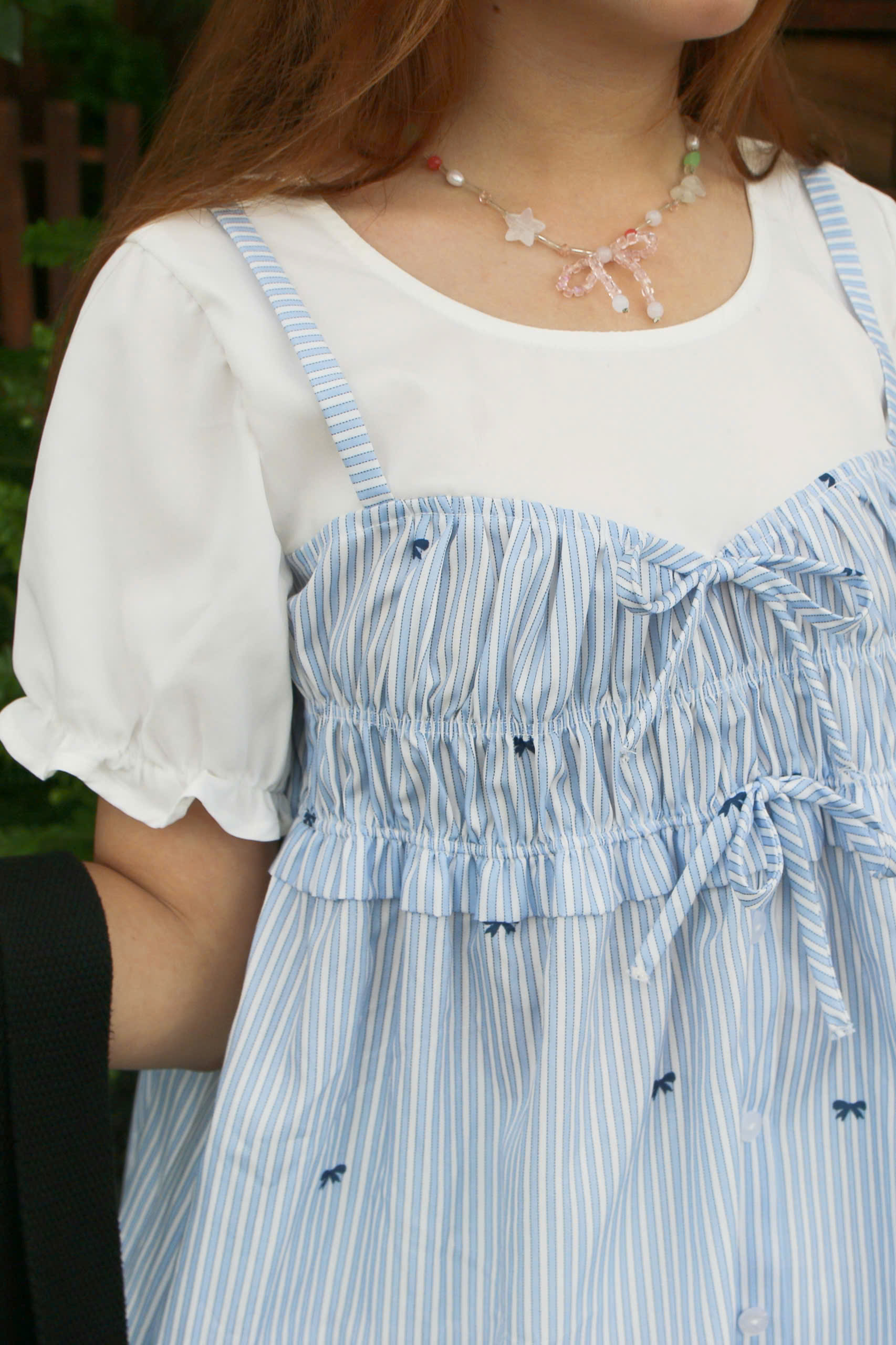 A28691 - A babydoll kiểu phối dún ngực