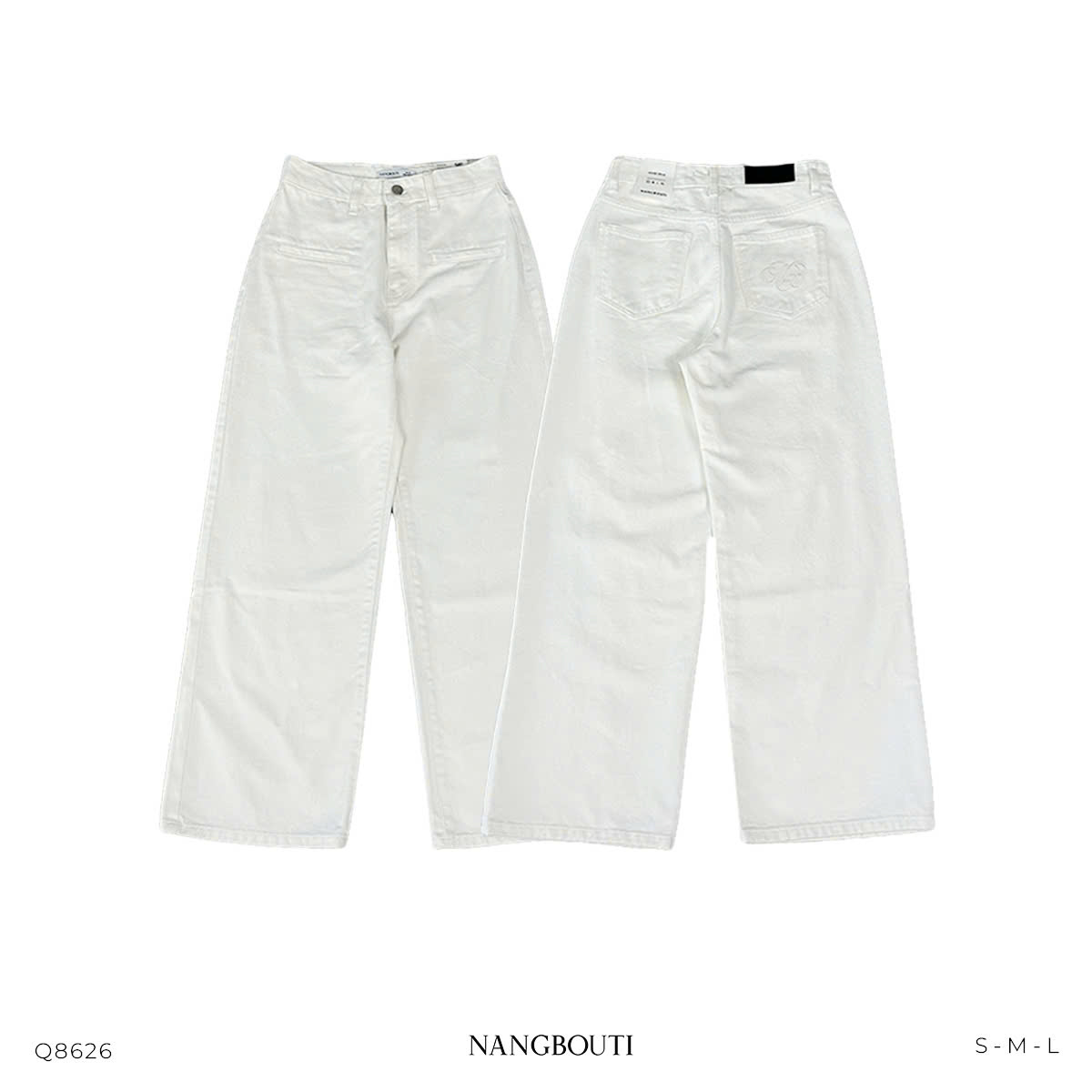 Q8626 - Q Culottes Jeans ống suông 2 túi mổ trước