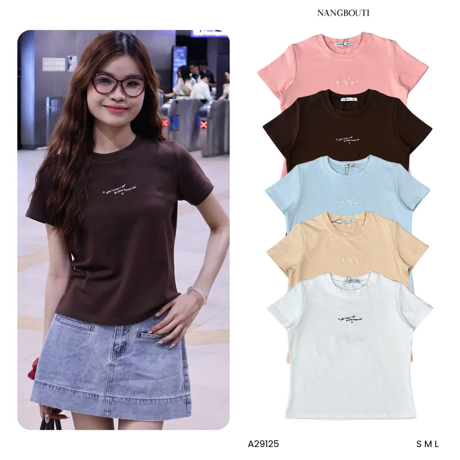 A29125 - A babytee thêu Luck