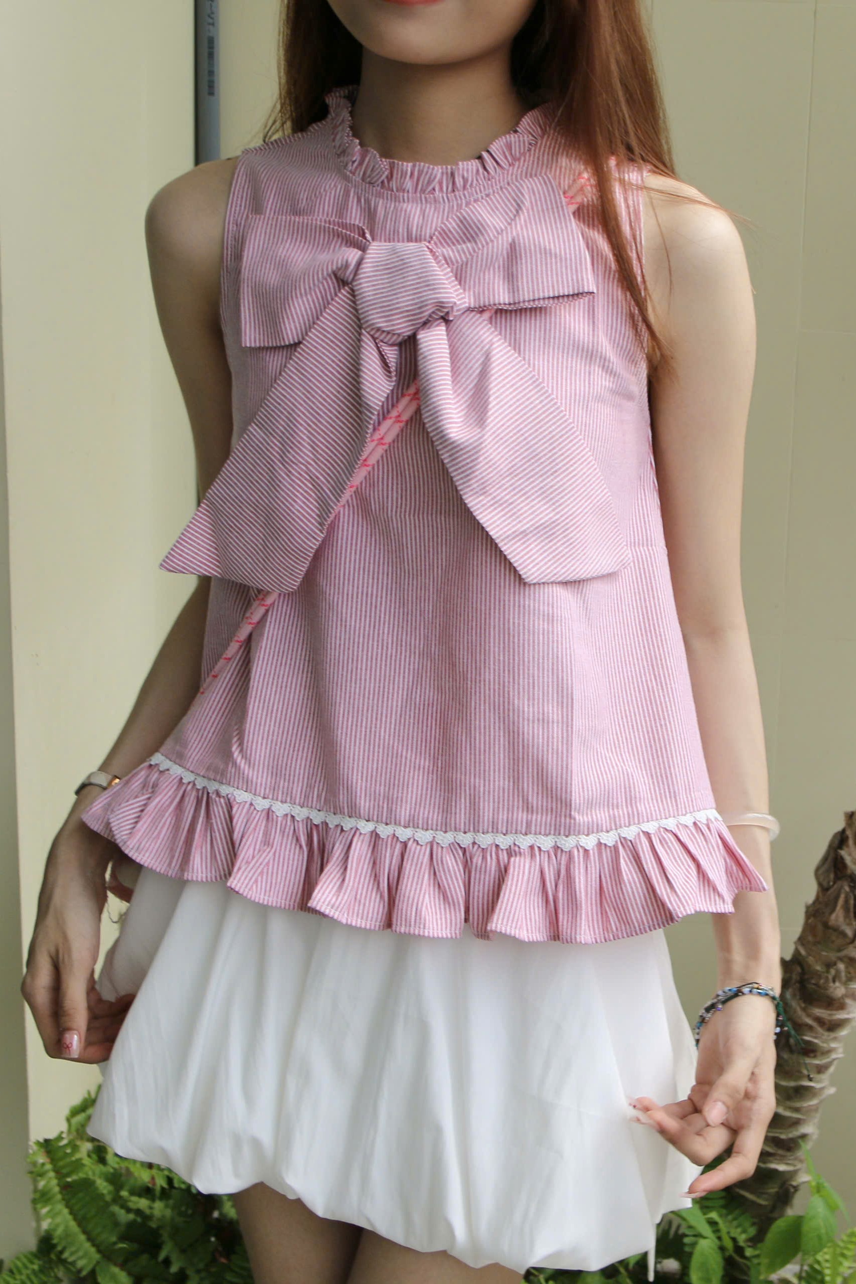 A29161 - A kiểu cổ bèo gắn nơ