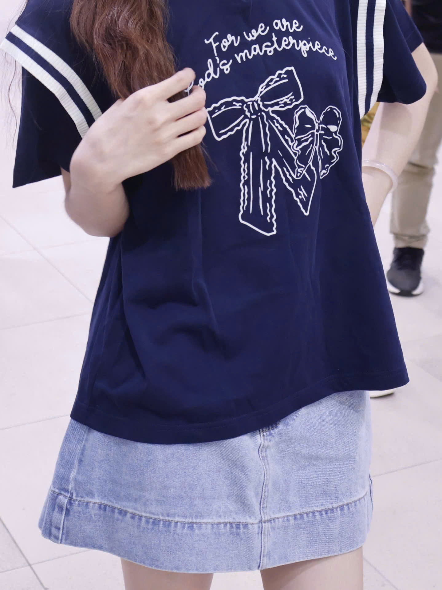 A29152 - A thun phối bo dệt sọc in nơ For we