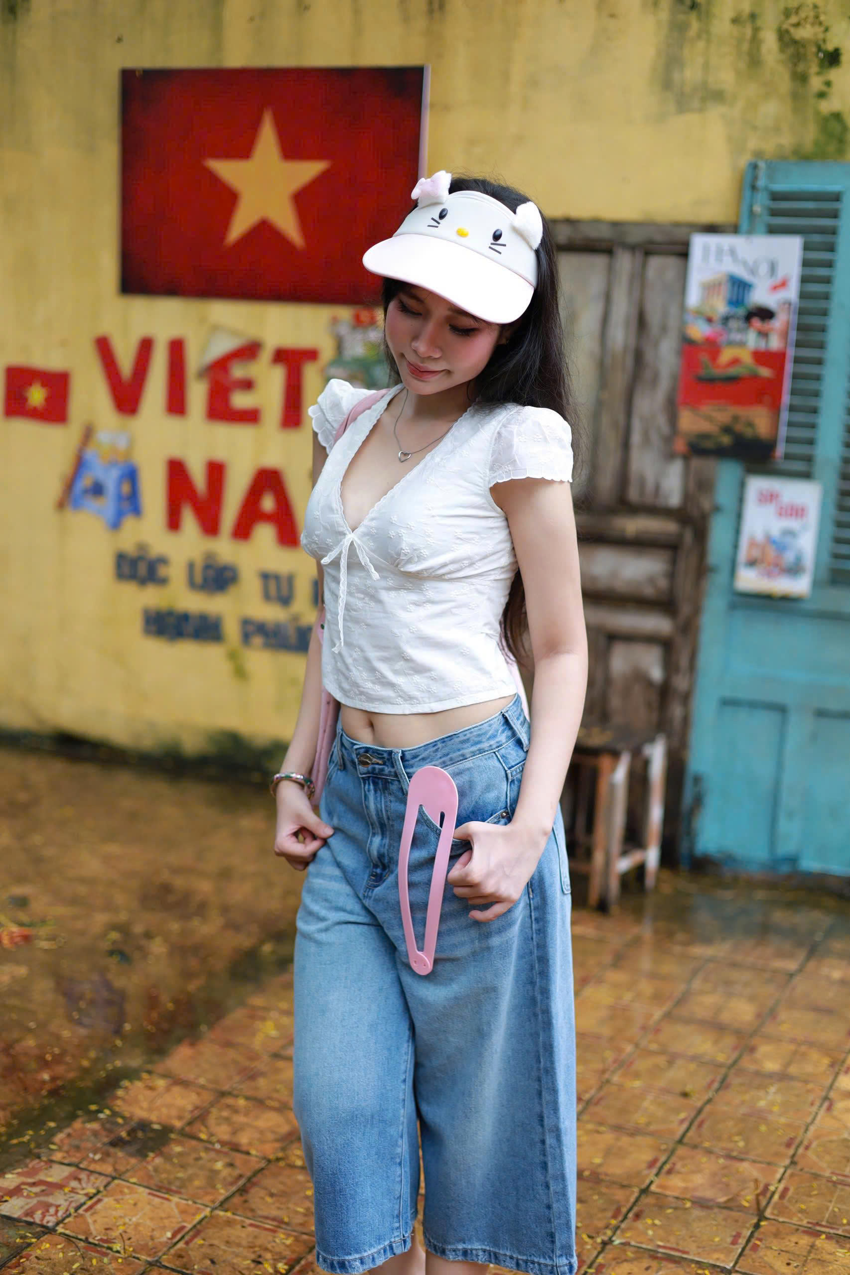 A29964 - Áo kiểu cổ tim buộc nơ