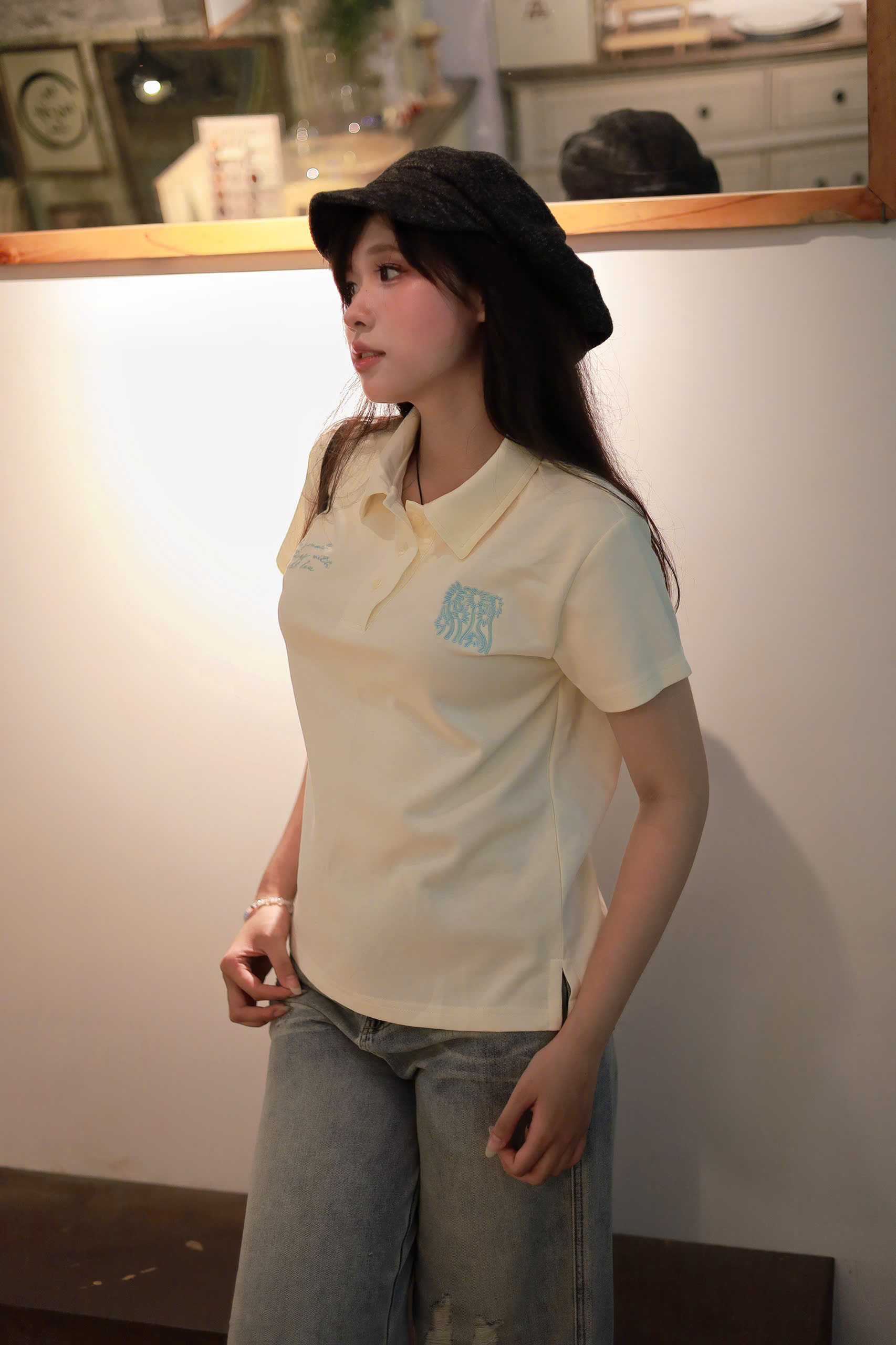 A29795-	Áo Polo nũ thêu Do small