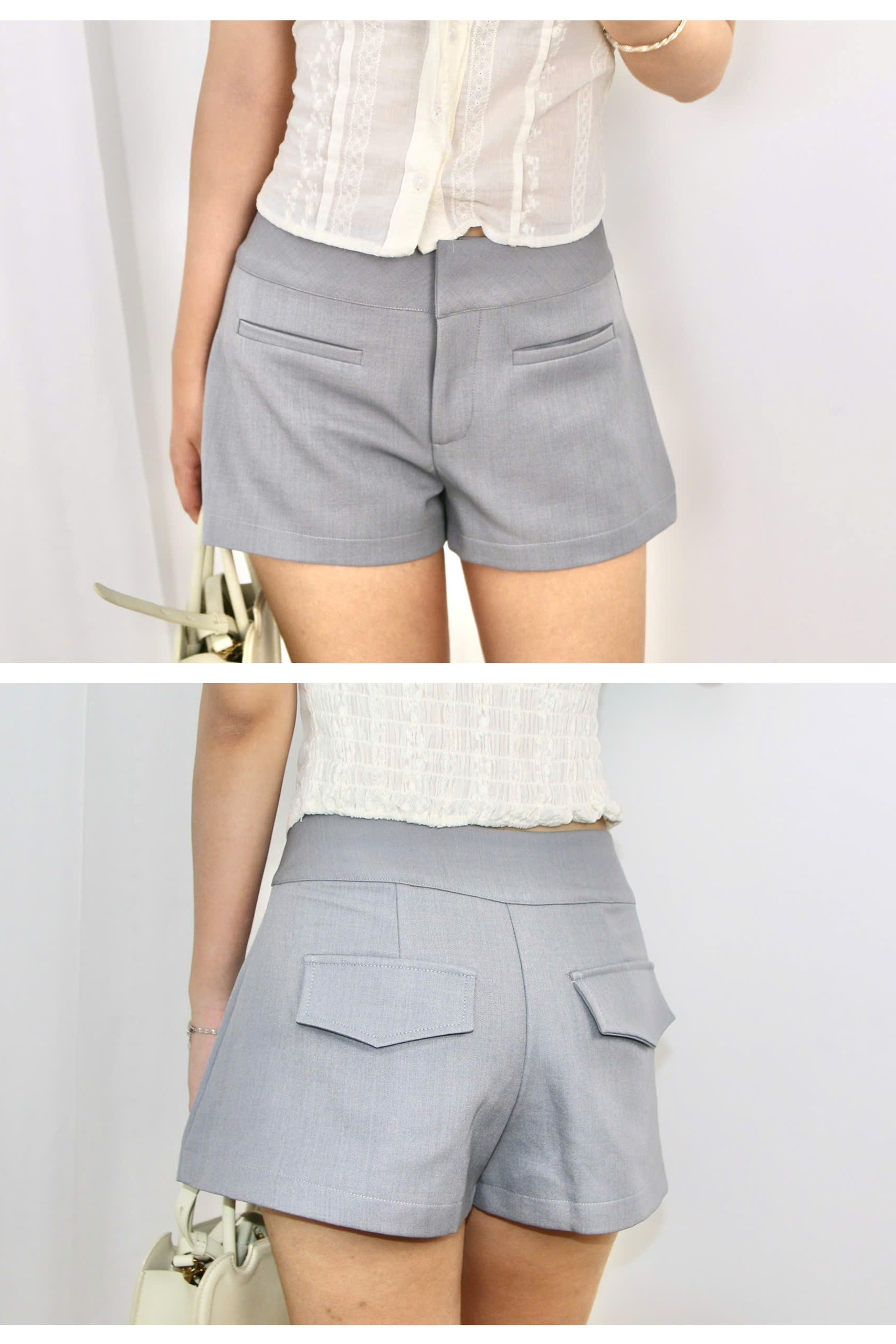 S3691 - Short kaki hàn túi mổ trước