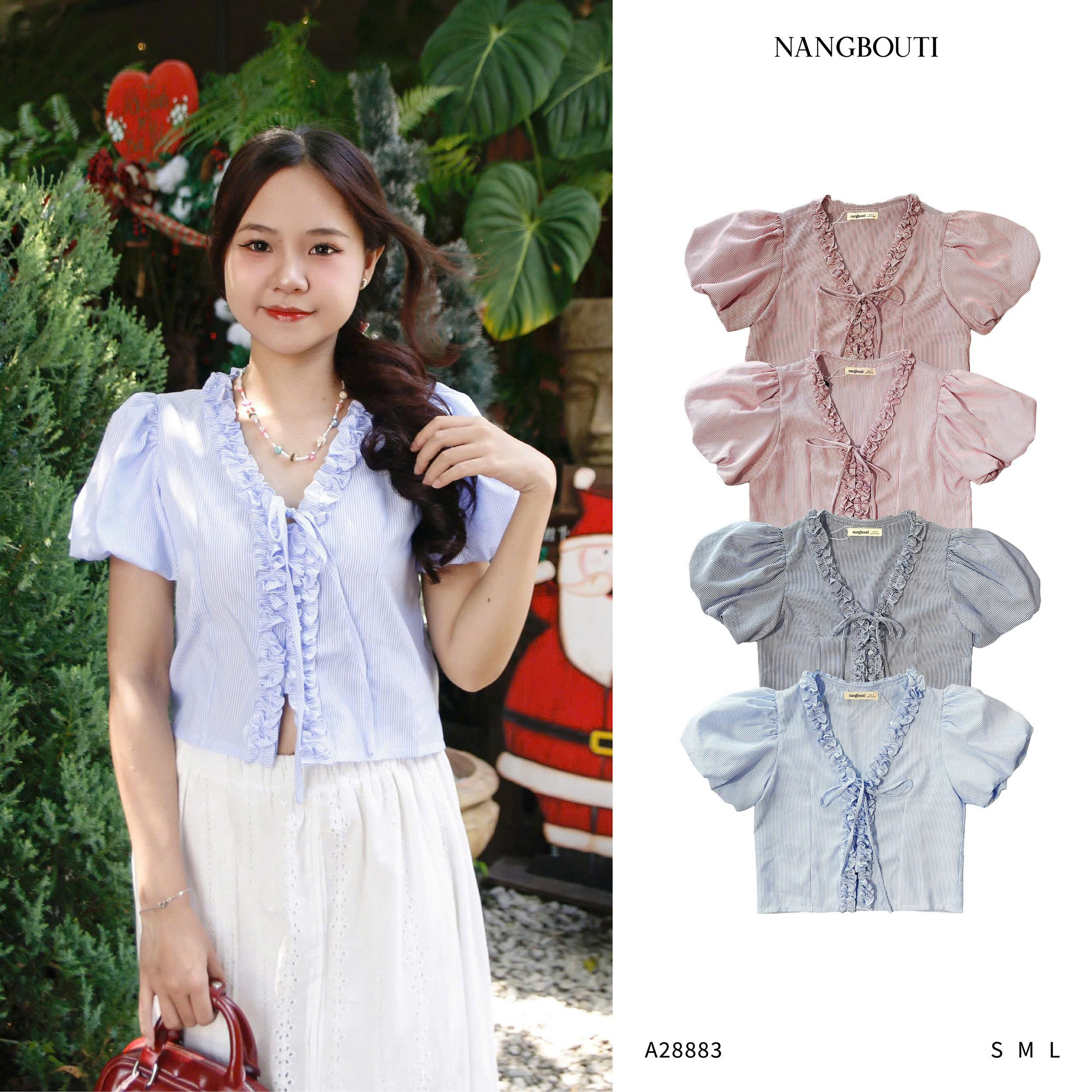 A28883 - A kiểu tay bí cổ viền bèo