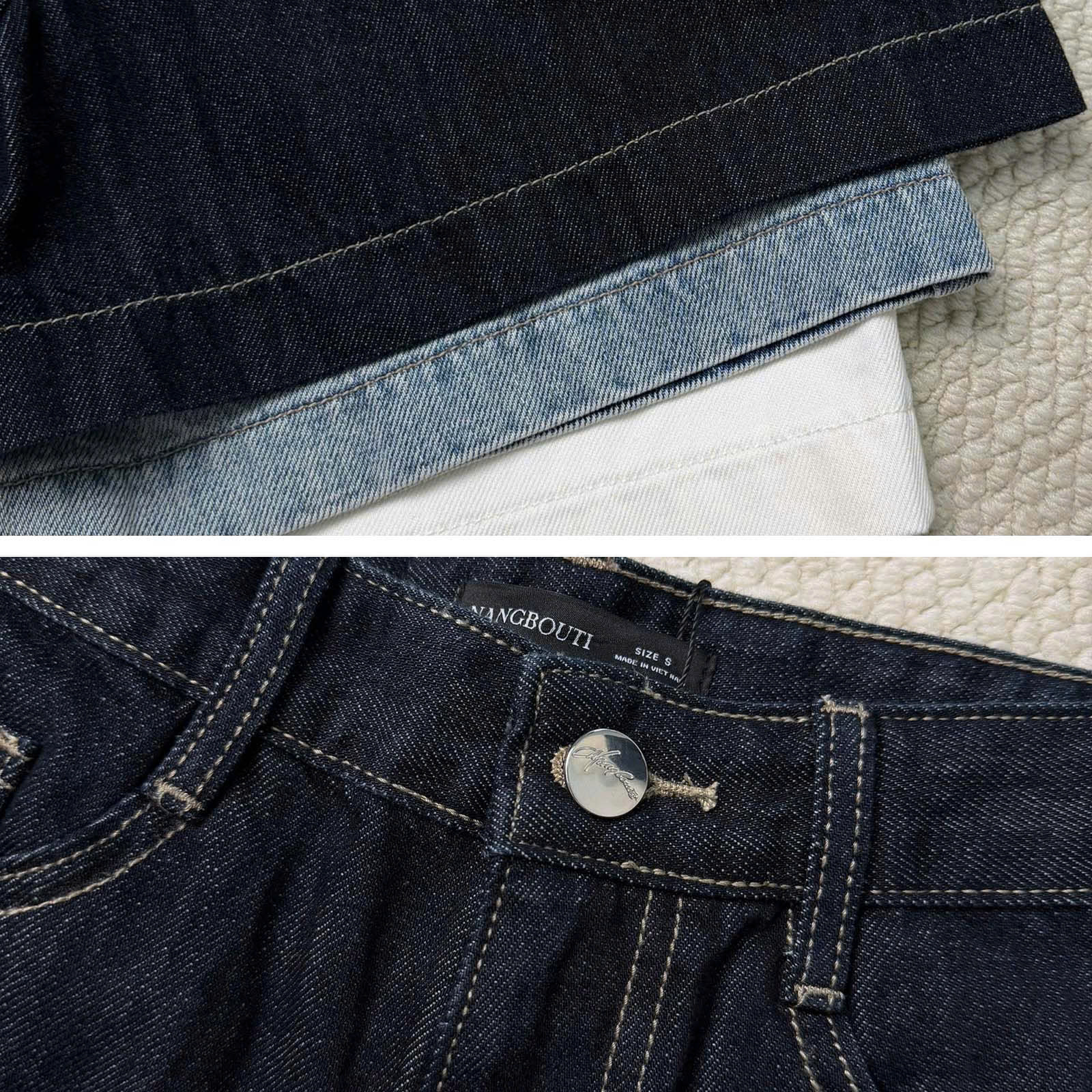 S3700 - Short Jean lai to túi bầu