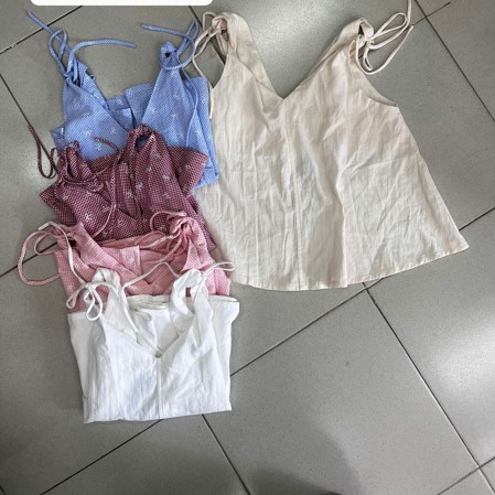 A29810 - Áo cổ V dây xoắn rã giữa