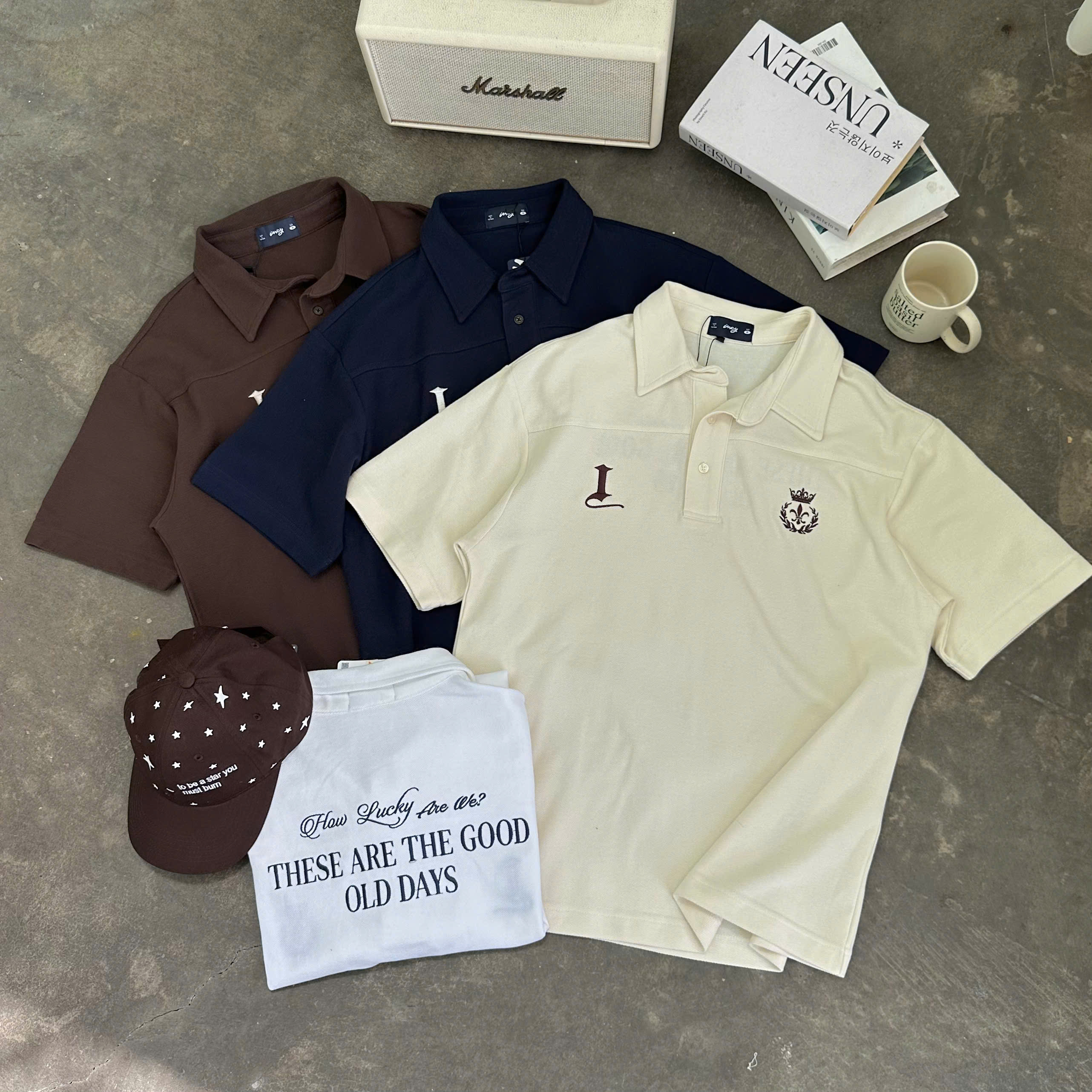 A29975 - Áo thun Polo nam rã ngang thêu Old day