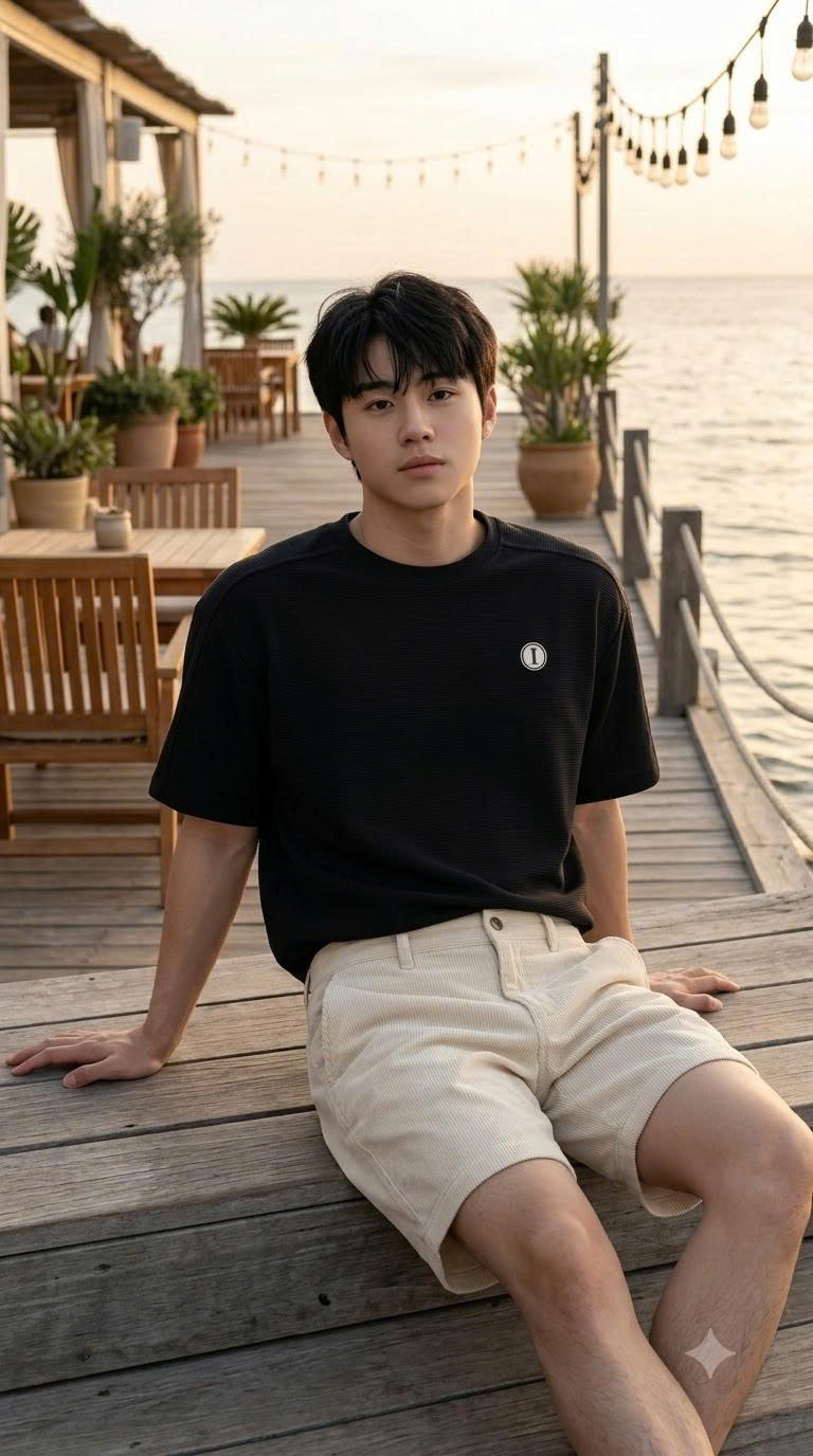 S3685- Short Jean nam túi bầu