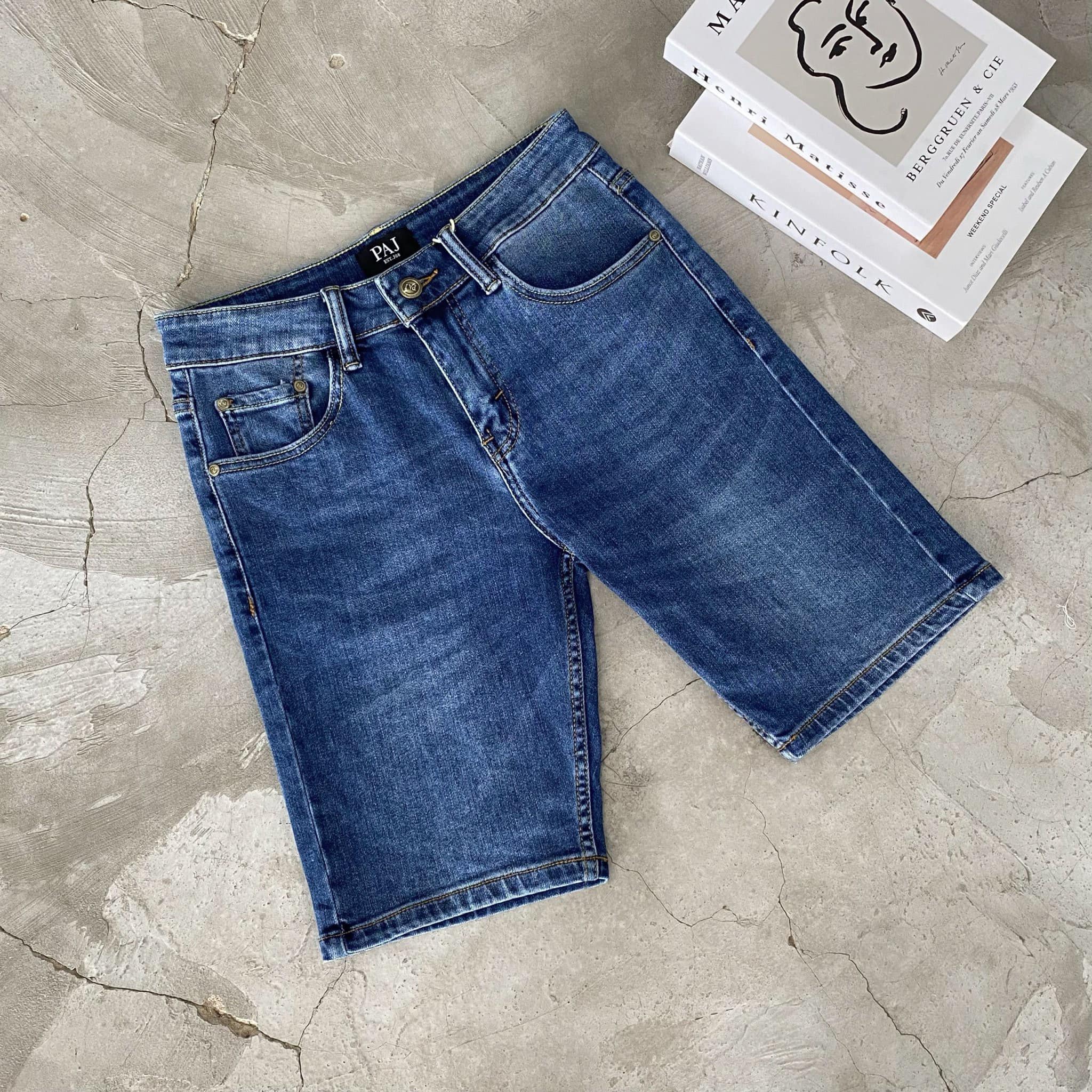 S3181 - Short Jeans Nam lửng túi bầu lai thường