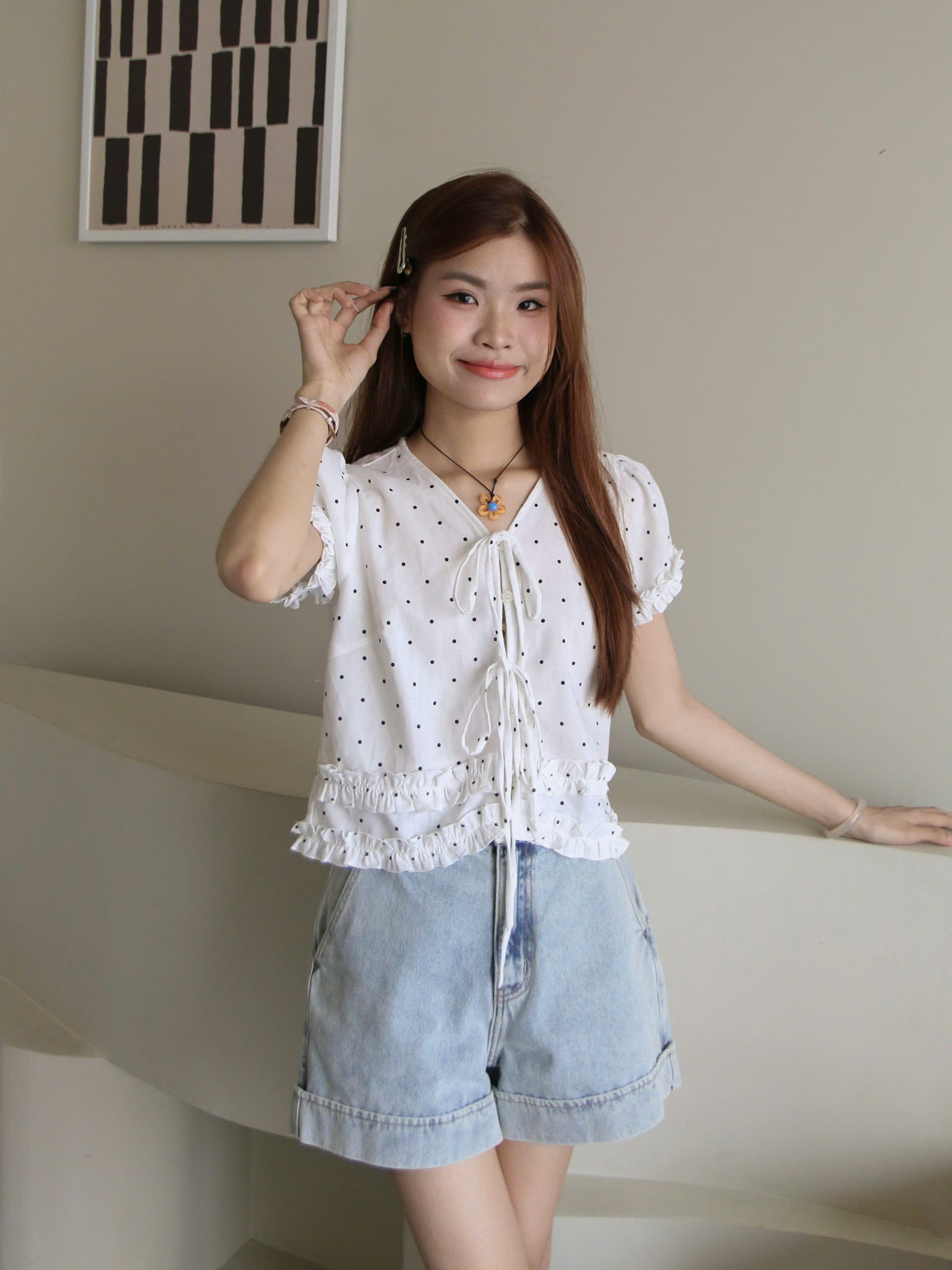 A29219 - A kiểu buộc dây nơ bèo lai&tay