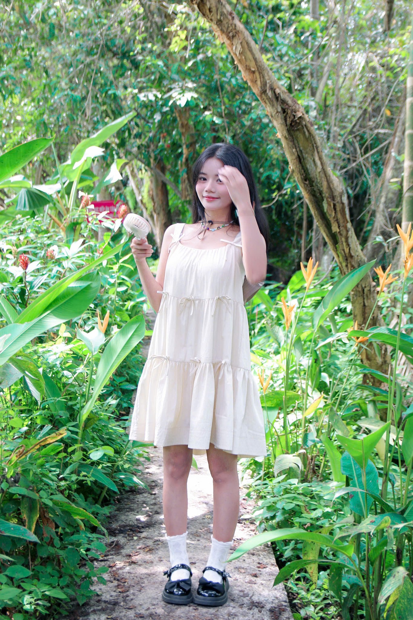 D5960 - D 2 dây 3 tầng đính nơ