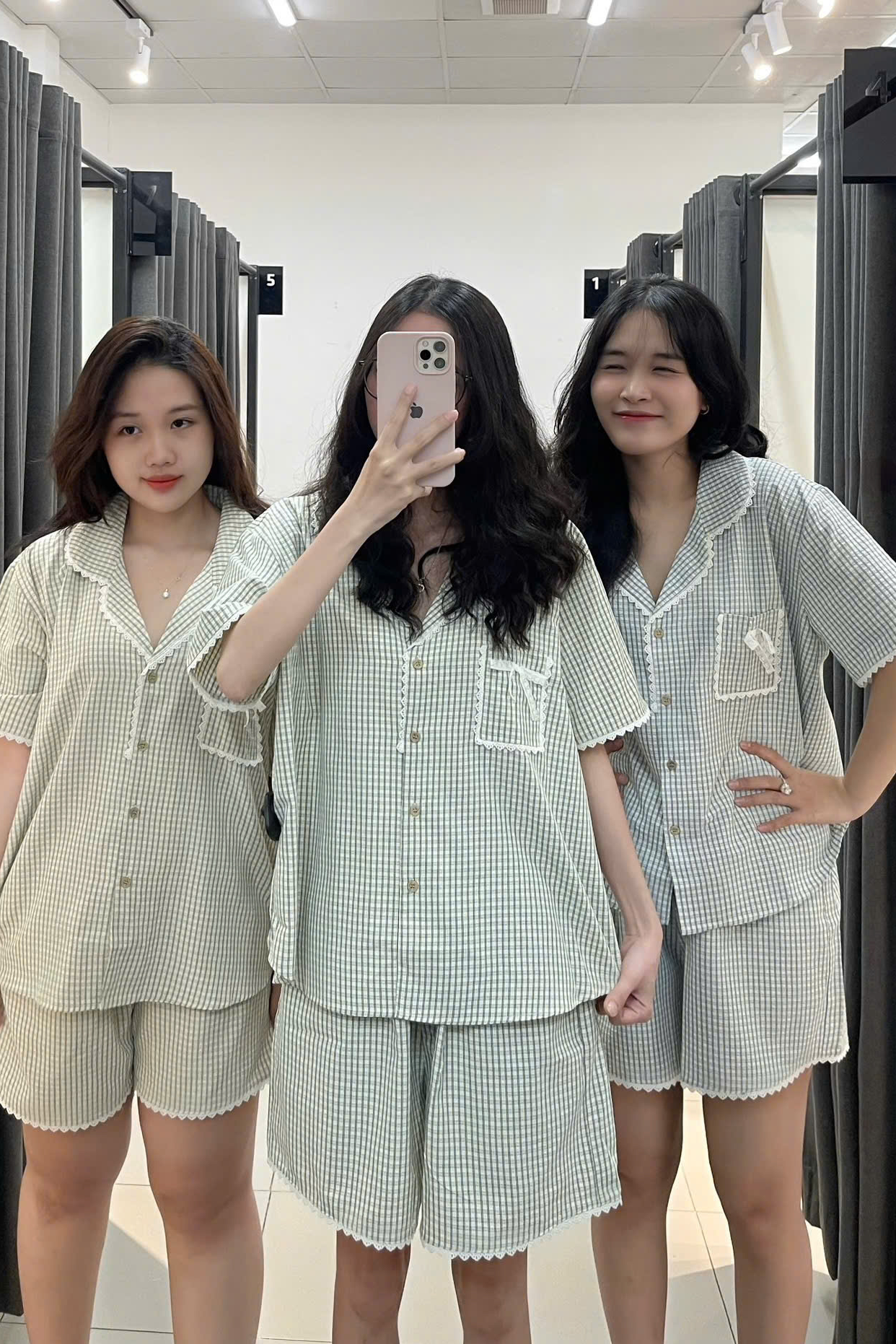 SE1465 - SE 3 món Áo bẹt vai Crop zip sau kèm váy dài + buộc tóc