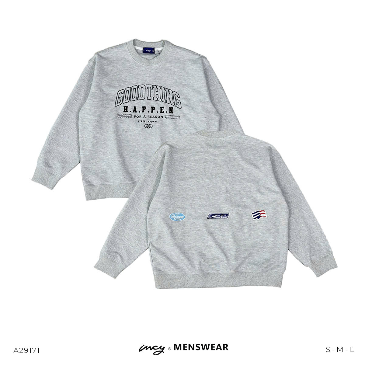 A29171 - A sweater nam in thêu Good Thing