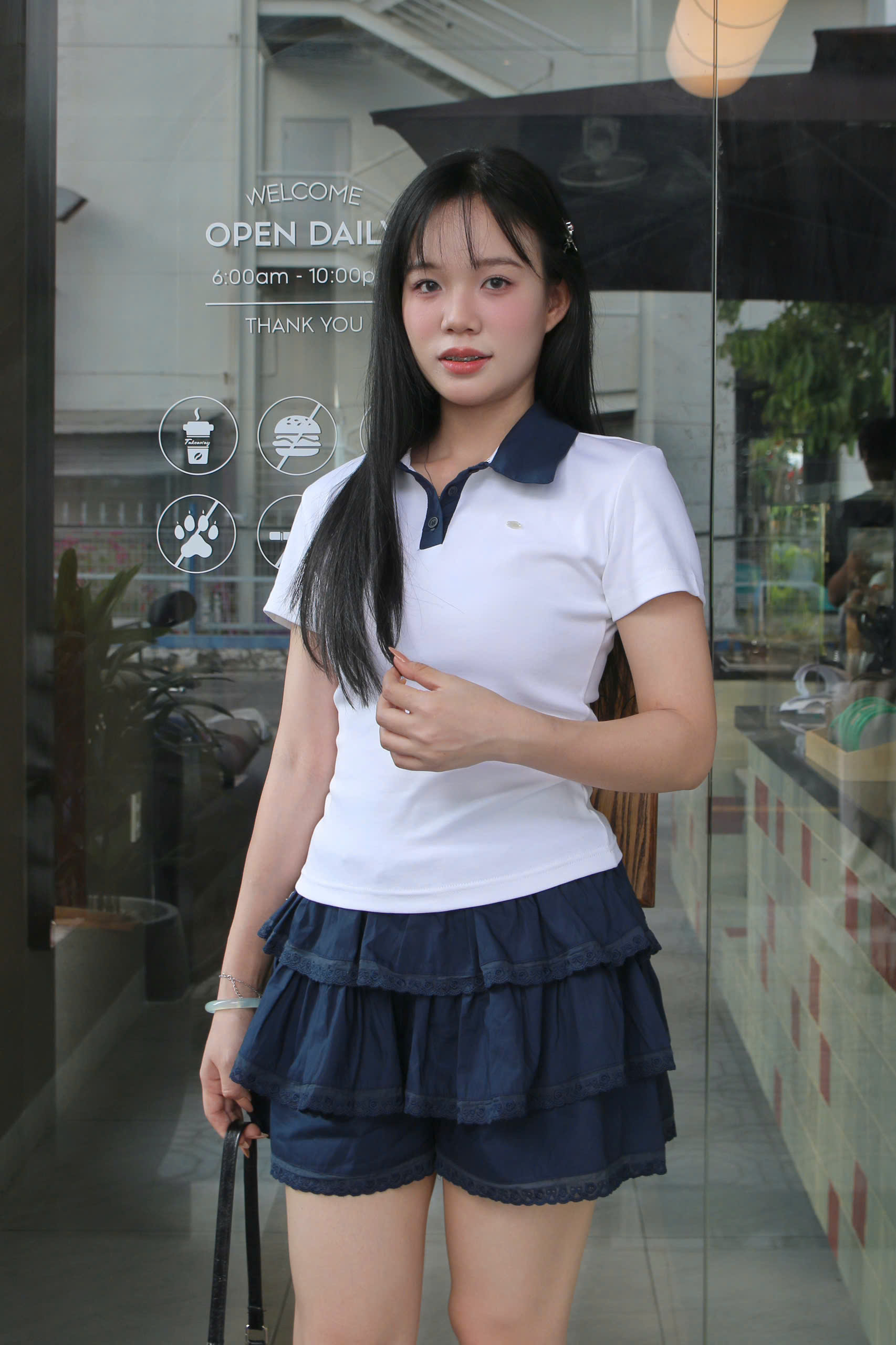 SE2085 - SE 2 món áo polo + váy ngắn tầng