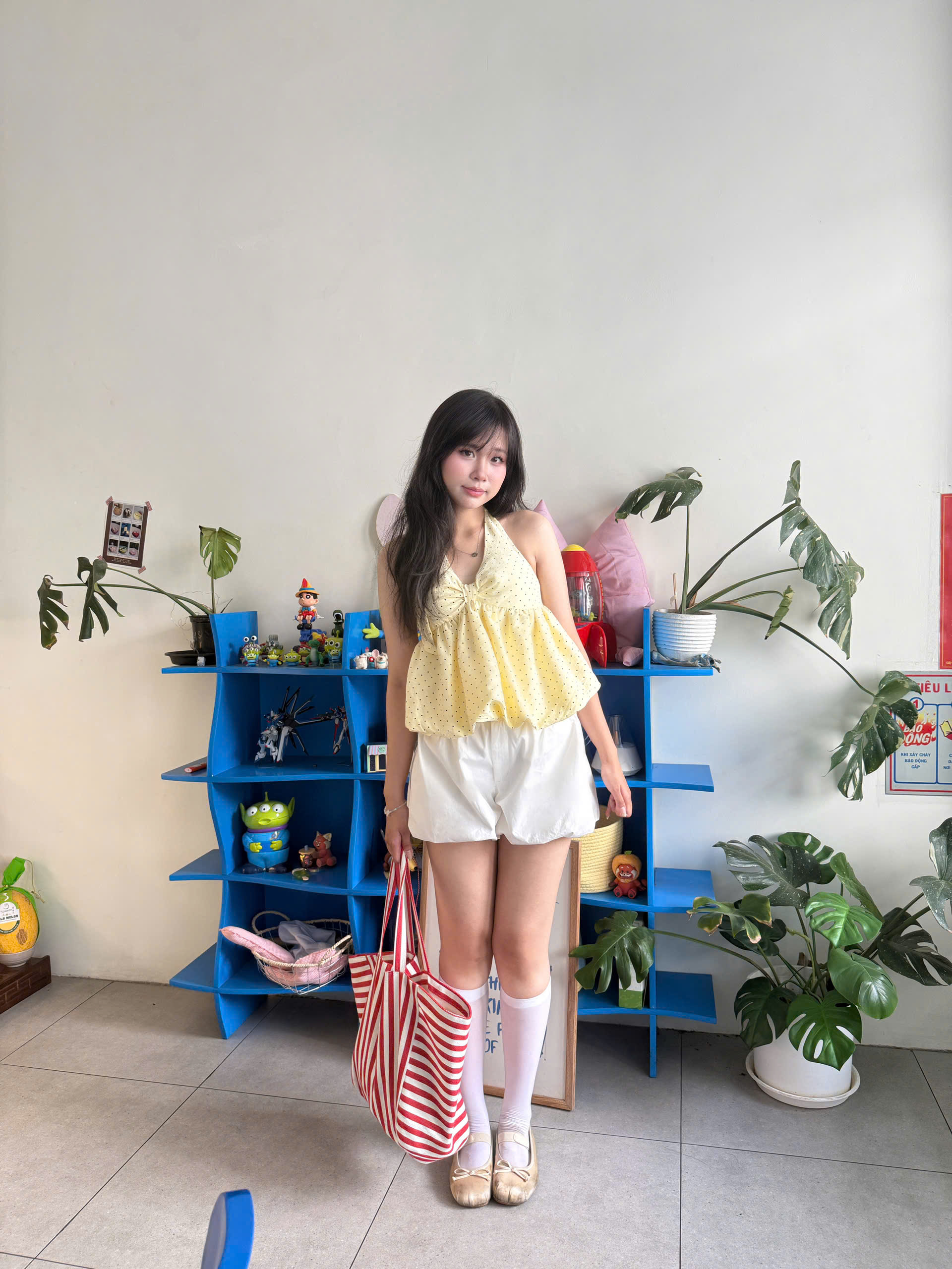 A29684 - A cổ yếm lai bí buộc nơ chấm bi