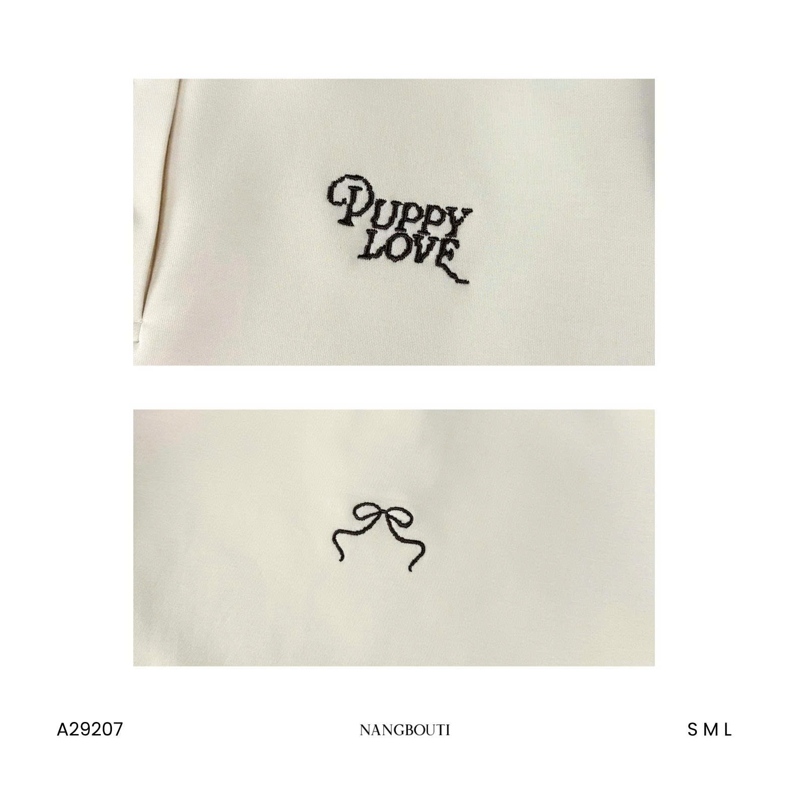 A29207 - A PL thêu puppy cổ phối ren