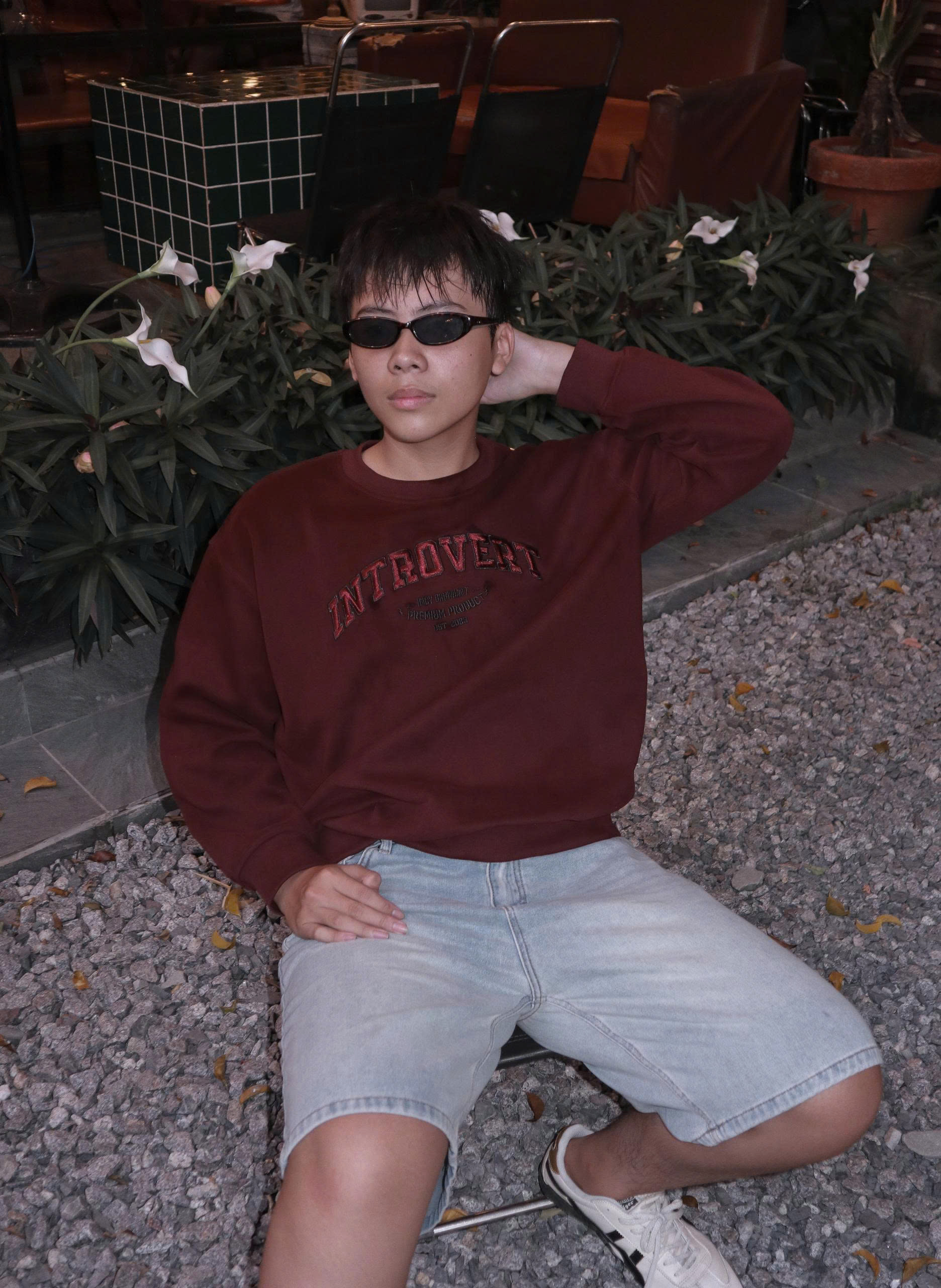 A30015- Áo thun nam TD thêu introvert