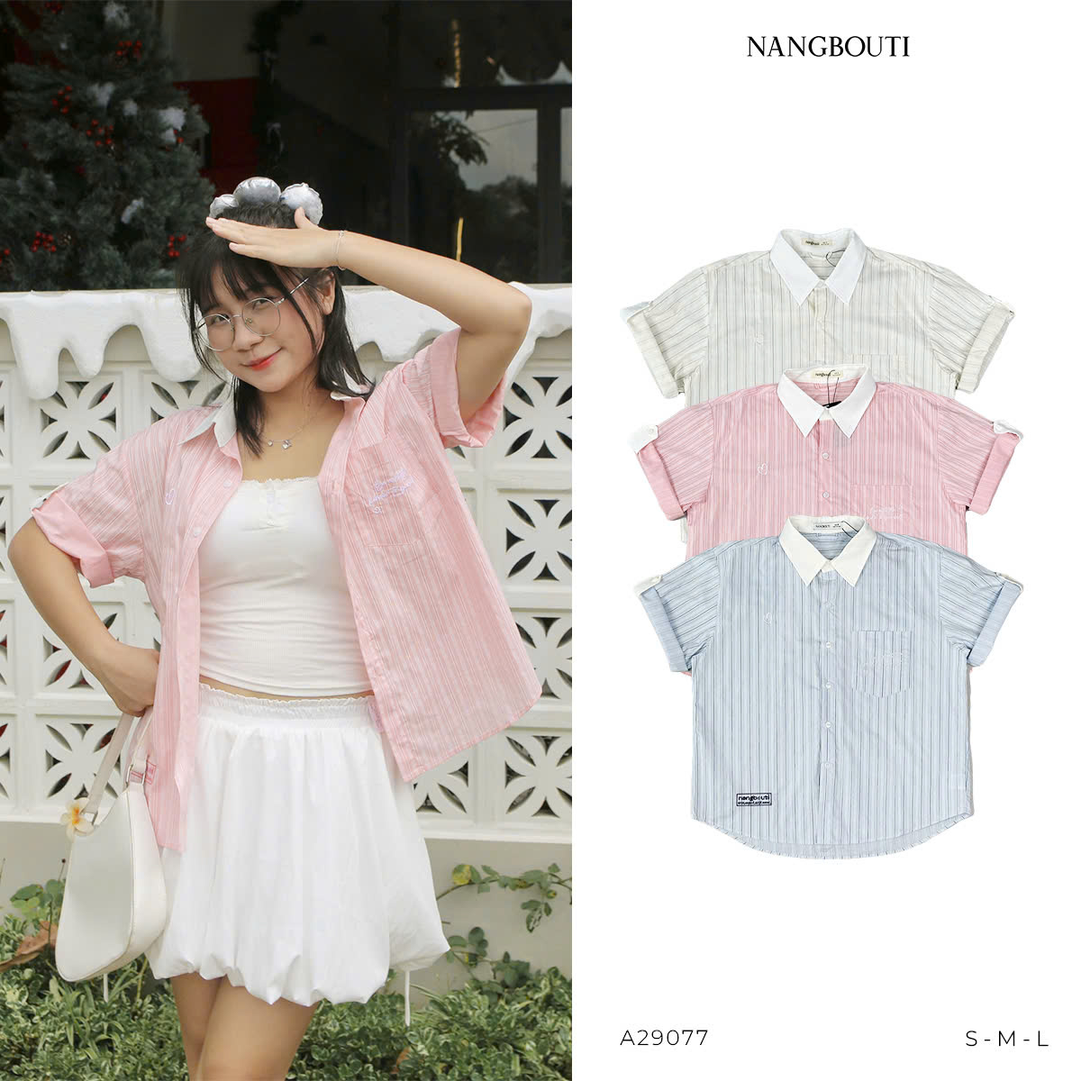 A29077 - A smi phối cổ xăn tay thêu Lit