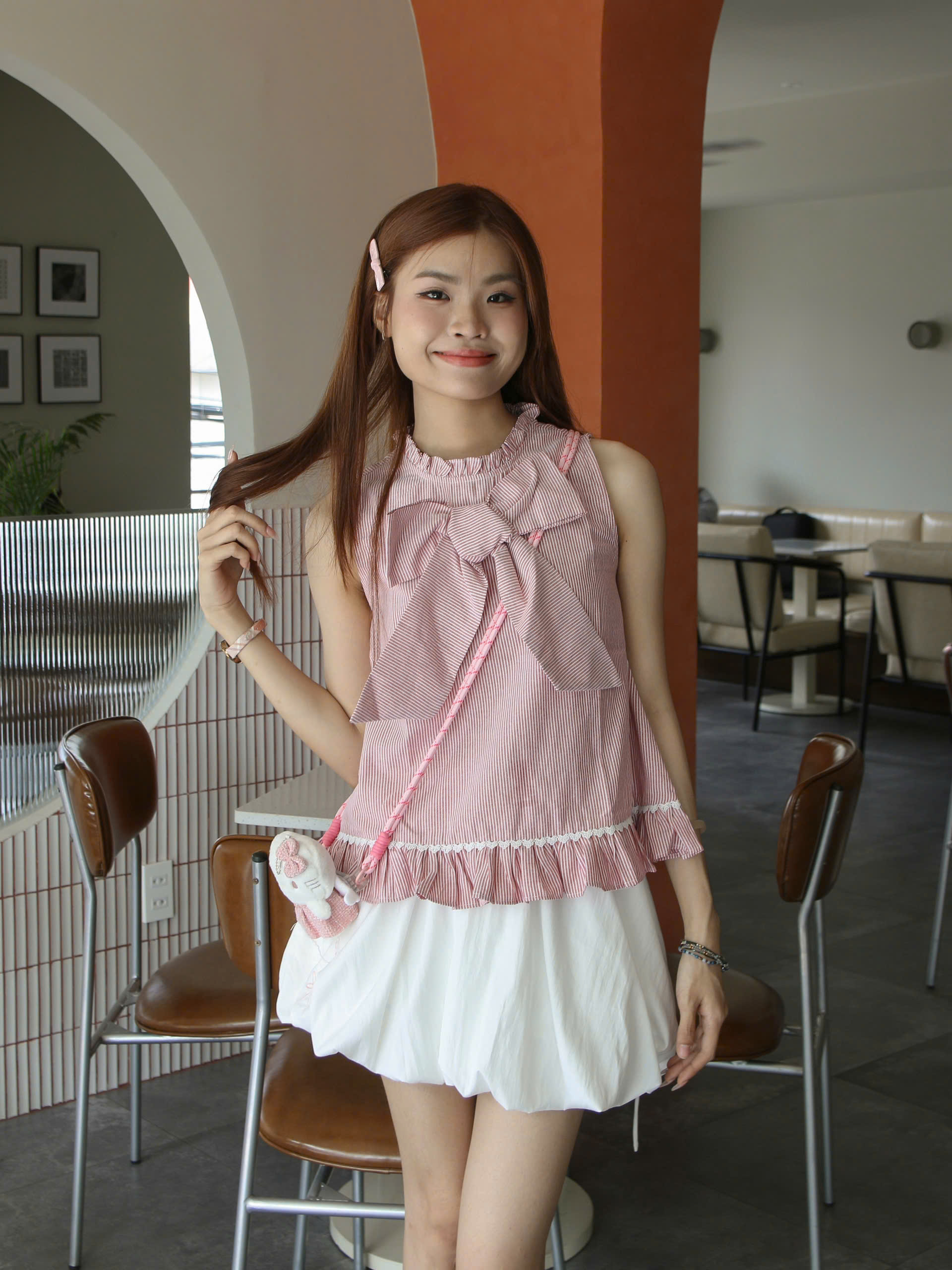 A29161 - A kiểu cổ bèo gắn nơ