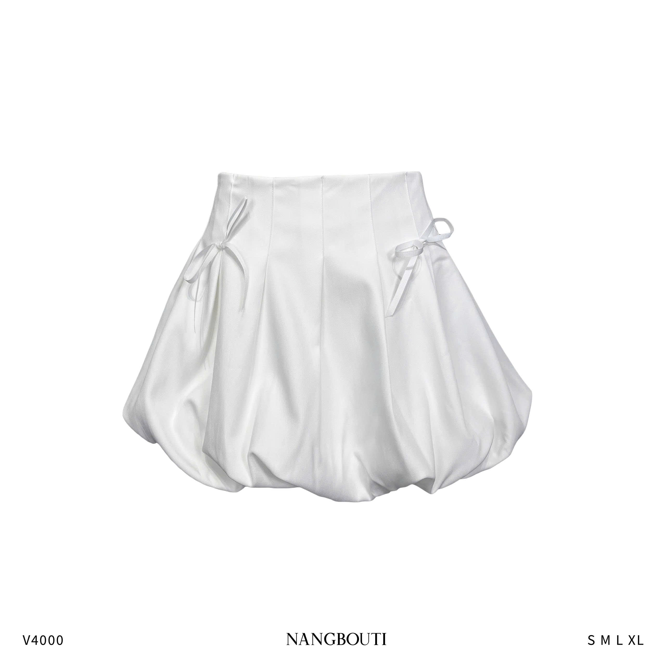 V4000 - V bí ngắn đính 2 dây nơ