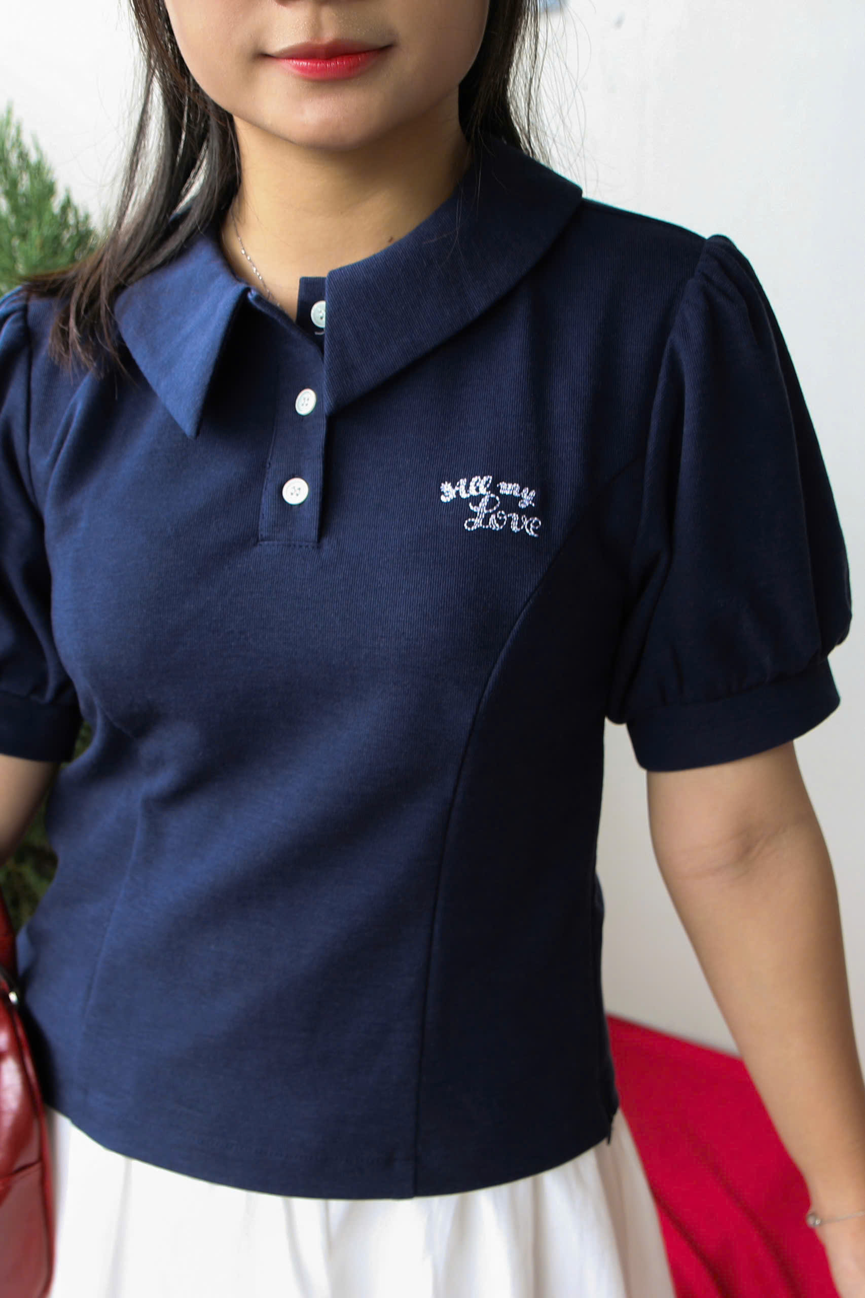 A29105 - A thun PL tay búp thêu All my love