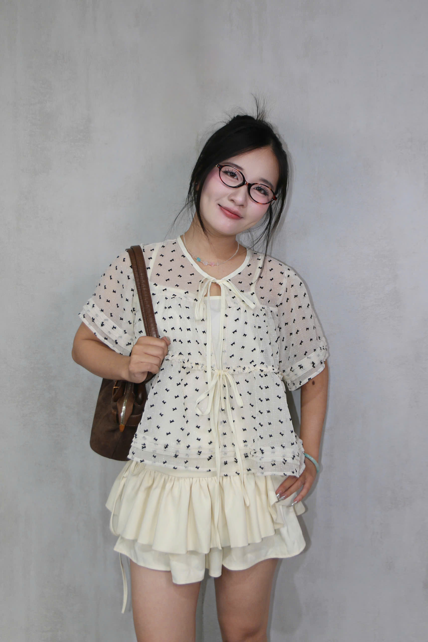 A28571 - A babydoll 2 món kèm áo 2 dây