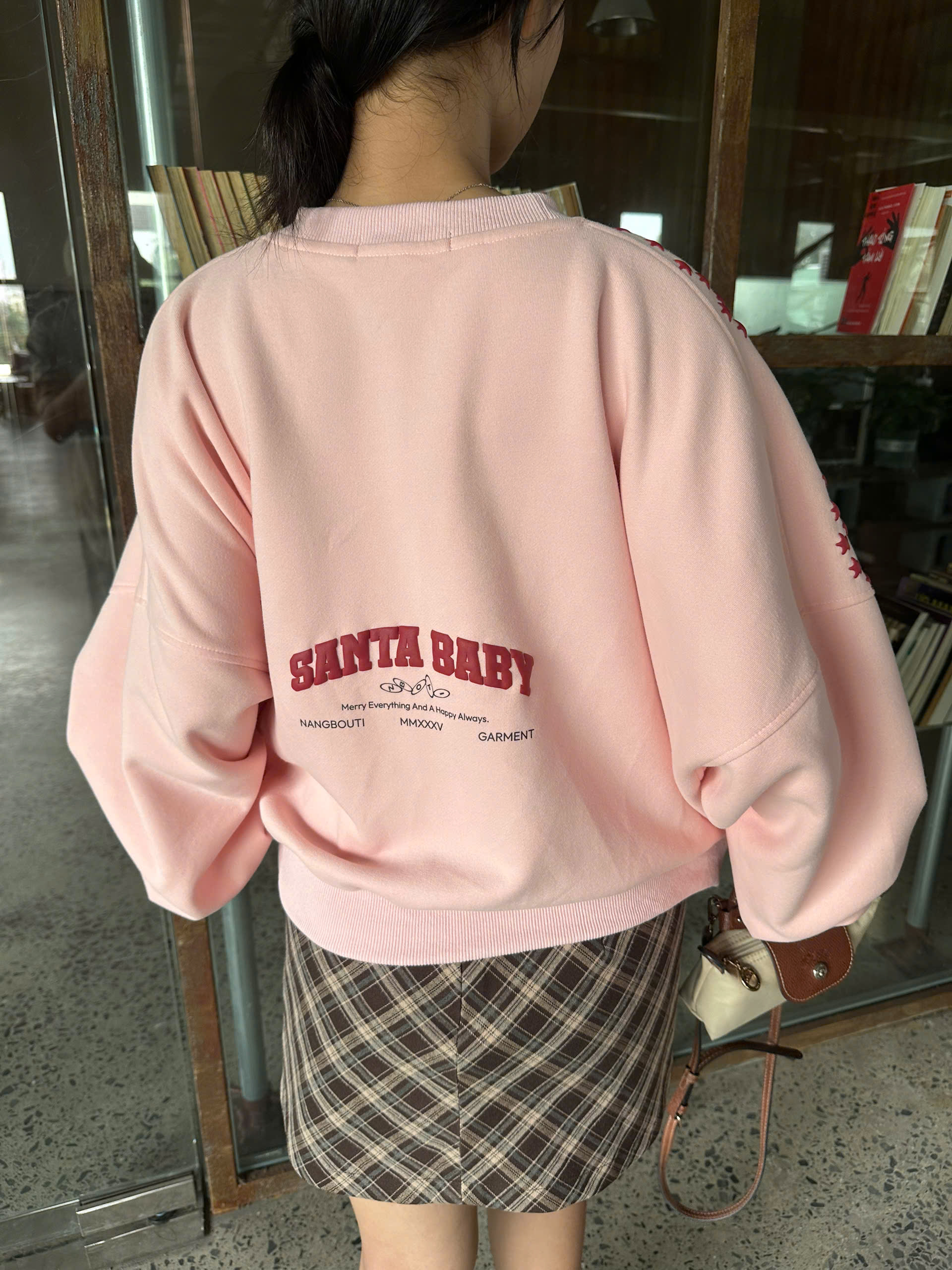 A30040- Áo nỉ sweaterin Santa baby